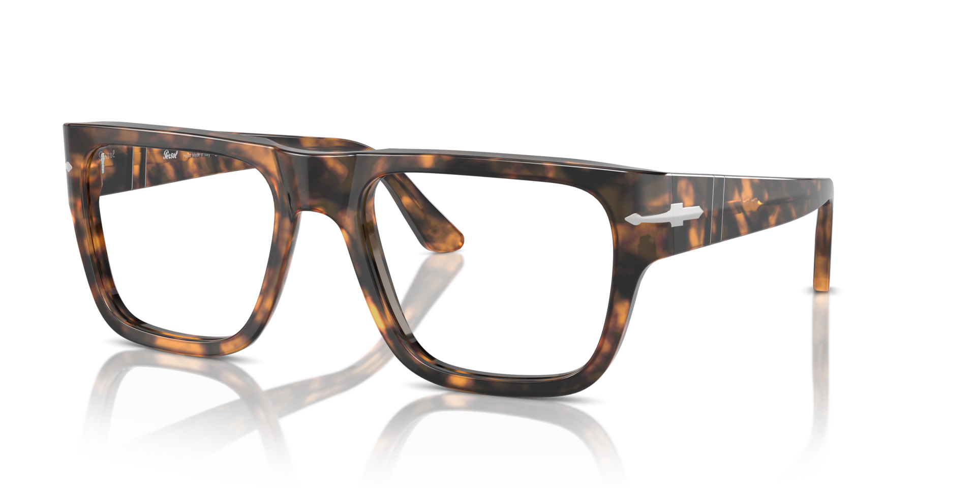PO3348V Brown Havana AcetateEyeglass Frames for Glasses Direct, Angle View