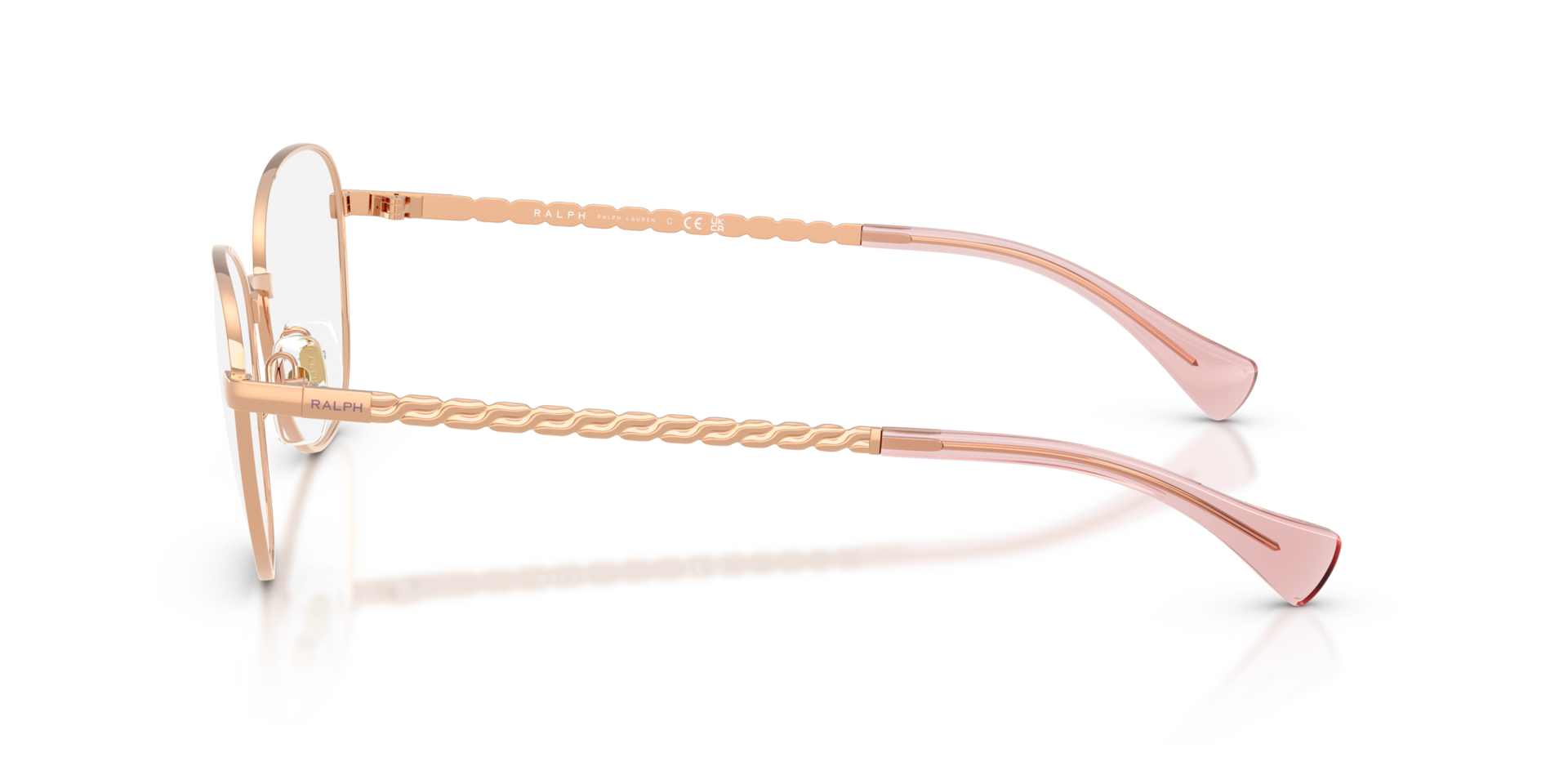RA6063 Rose Gold MetalEyeglass Frames for Glasses Direct, Side View