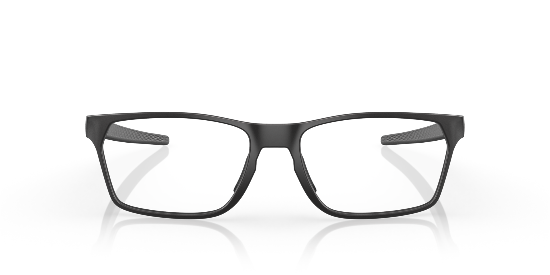 Hex Jector Satin Black PlasticEyeglass Frames for Glasses Direct, Front View