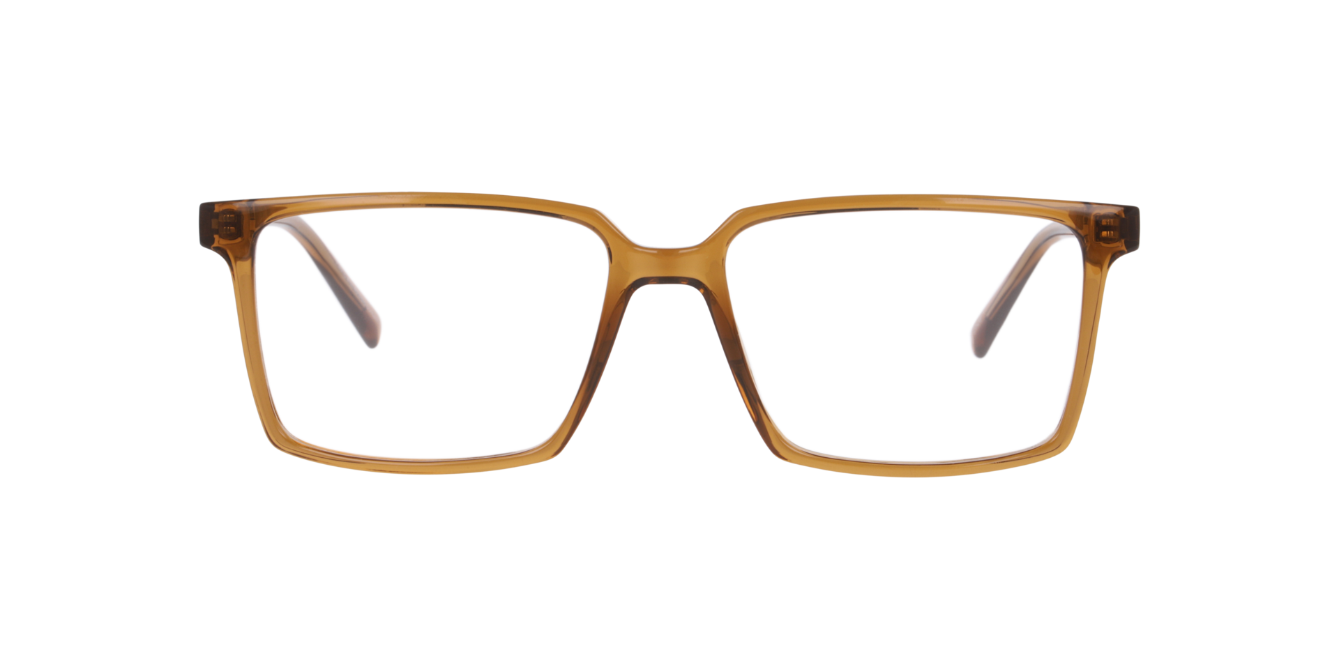 Nori Transparent Brown PlasticEyeglass Frames for Glasses Direct, Front View