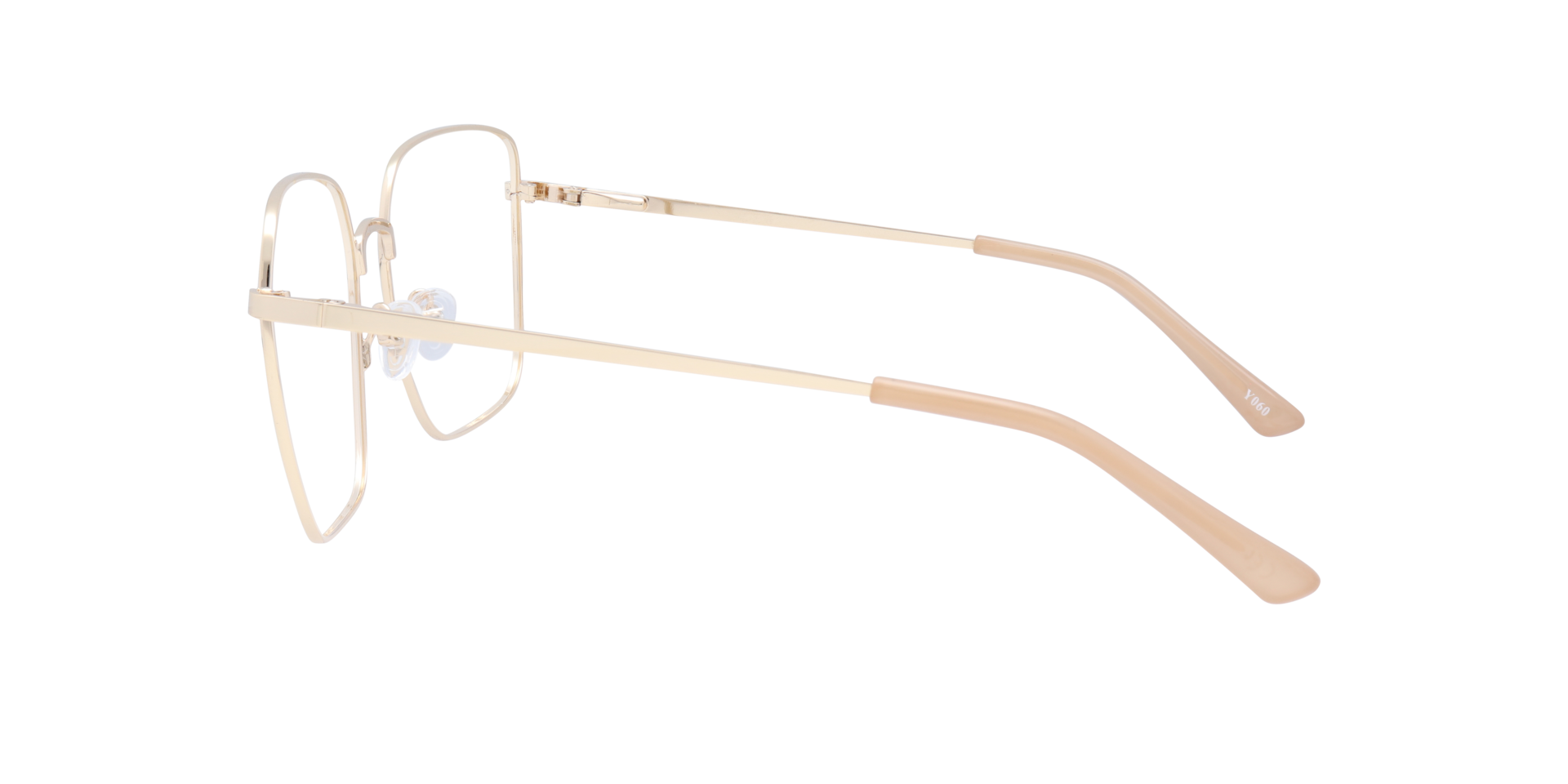 Dalia Gold MetalEyeglass Frames for Glasses Direct, Side View