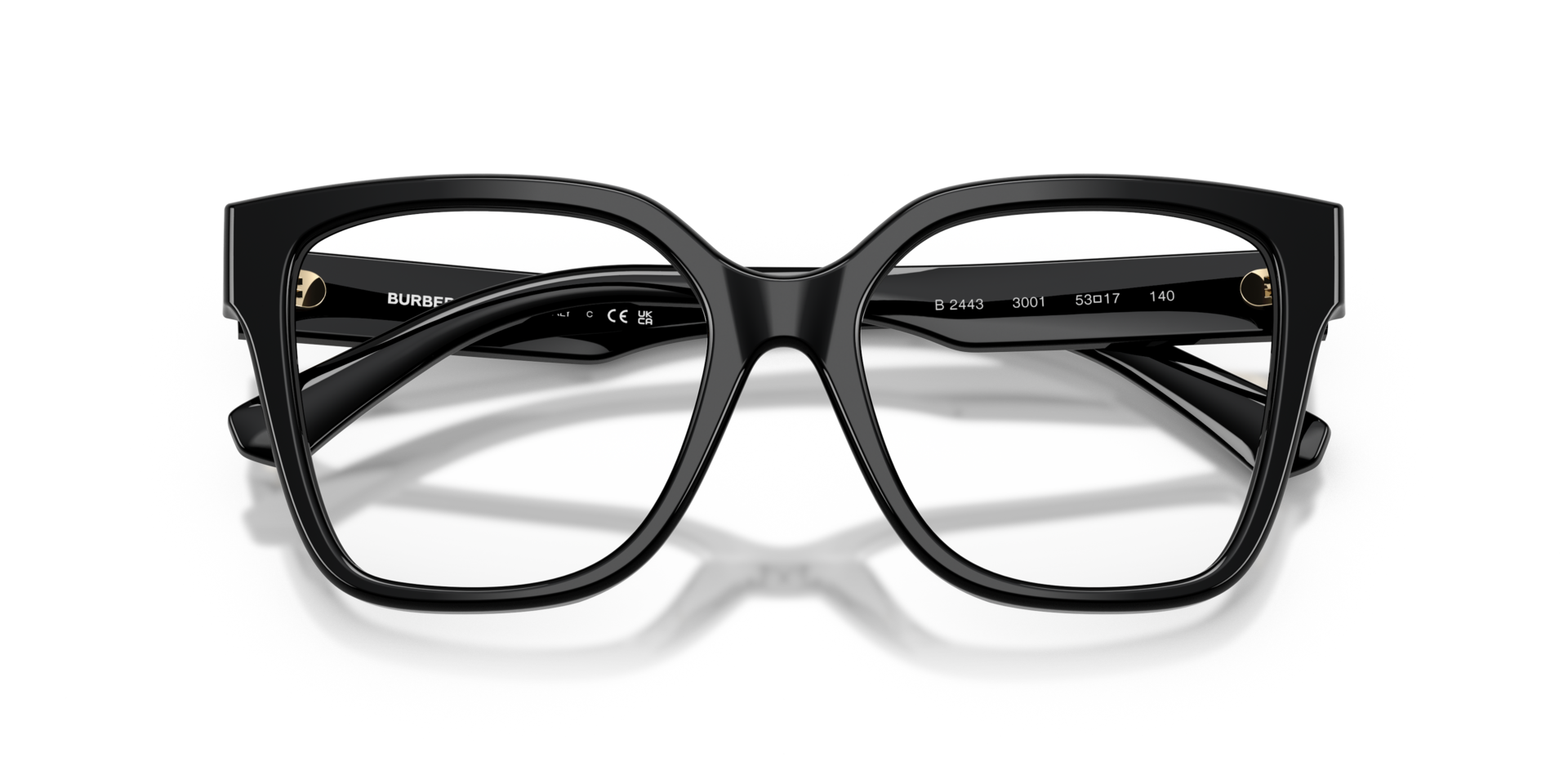 BE2443 Black AcetateEyeglass Frames for Glasses Direct, Closed View