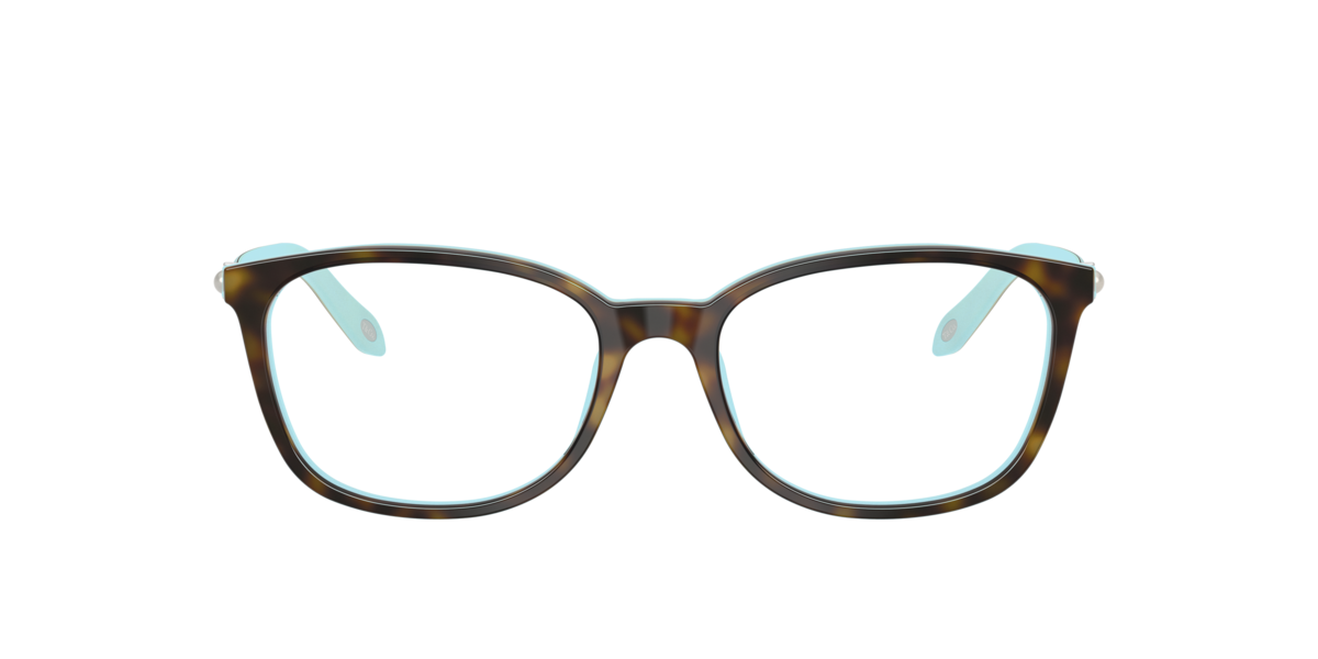 Photos - Glasses & Contact Lenses Tiffany & Co. Tiffany & Co. Havana On Tiffany Blue square Acetate eyeglasses Online - Full Rim - TF2109BF 