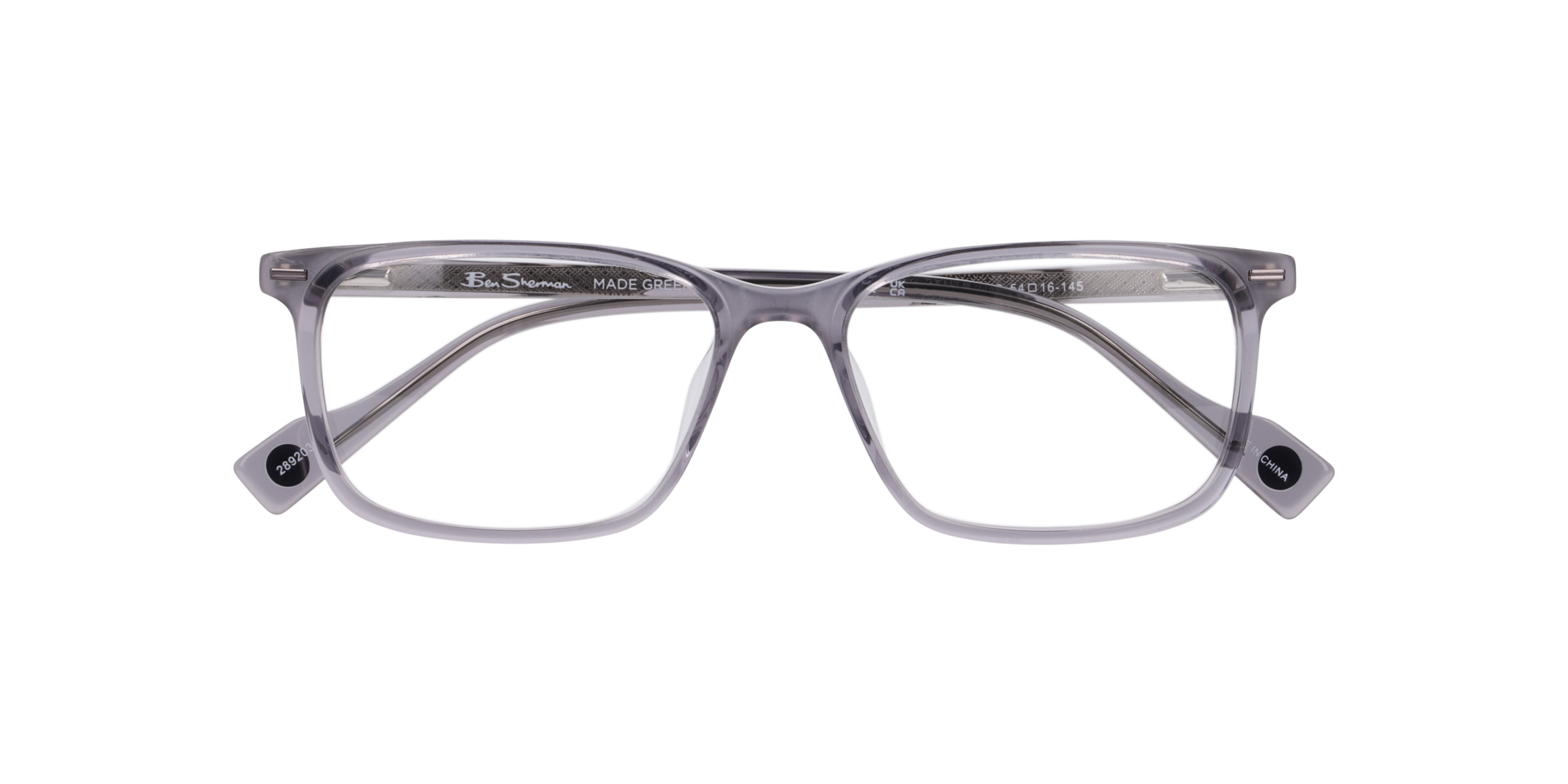 Bssouth Grey Crystal AcetateEyeglass Frames for Glasses Direct, Closed View