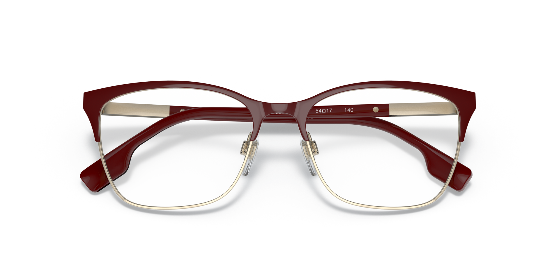 BE1362 Light Gold & Bordeaux MetalEyeglass Frames for Glasses Direct, Closed View