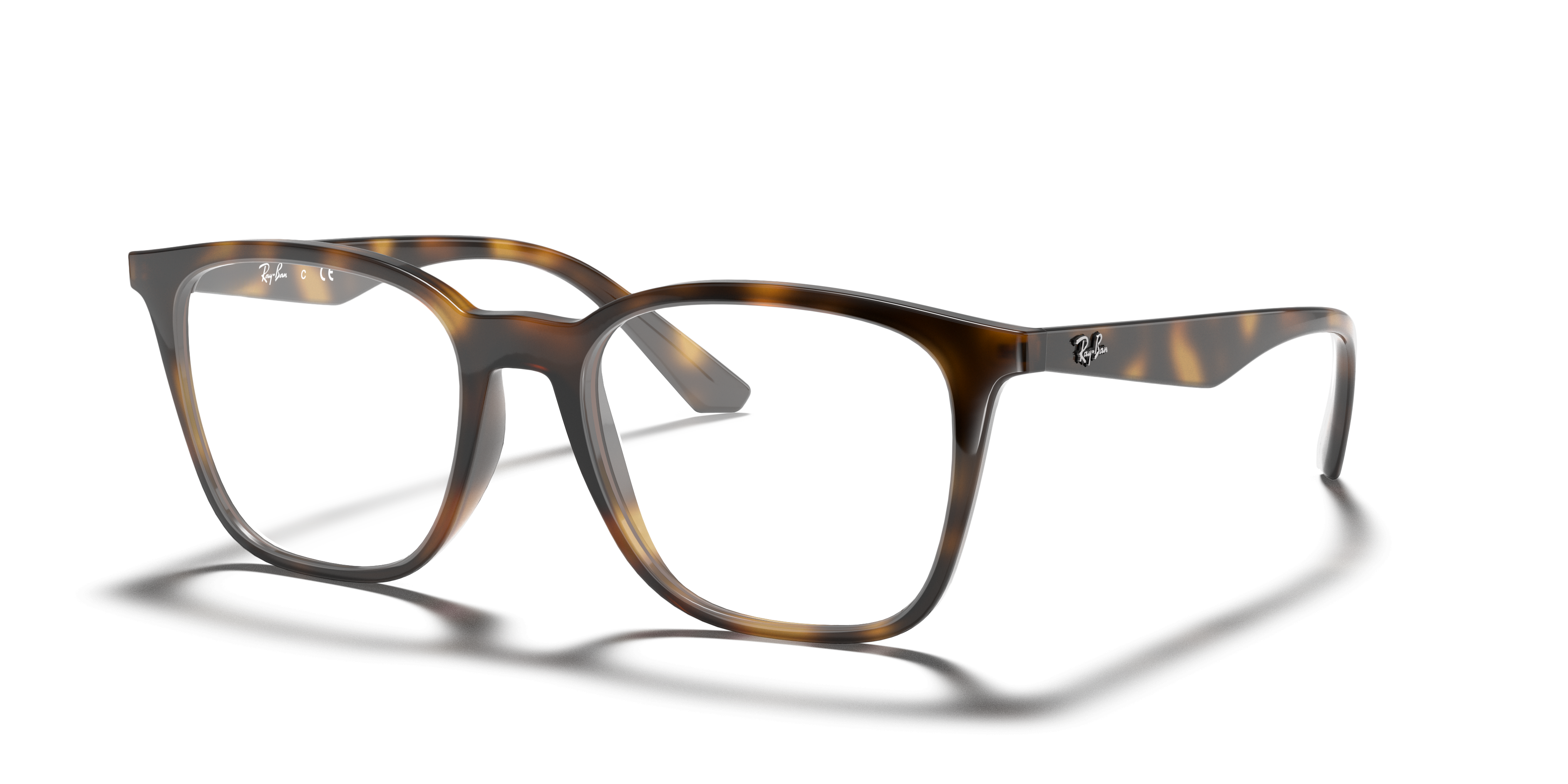 RB7177 Havana PlasticSunglass Frames for Glasses Direct, Angle View