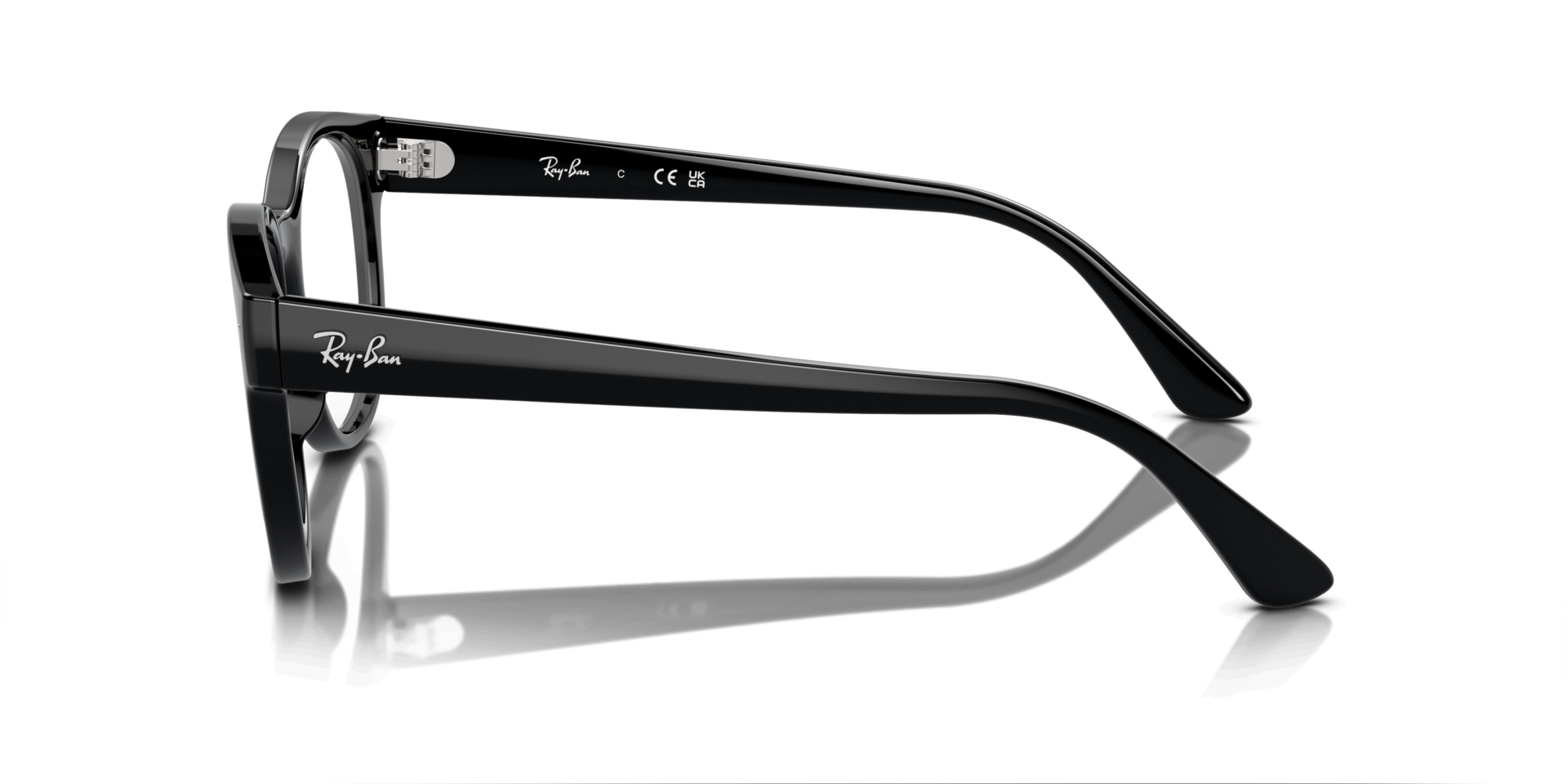 RB7227 Optics Black PlasticEyeglass Frames for Glasses Direct, Side View