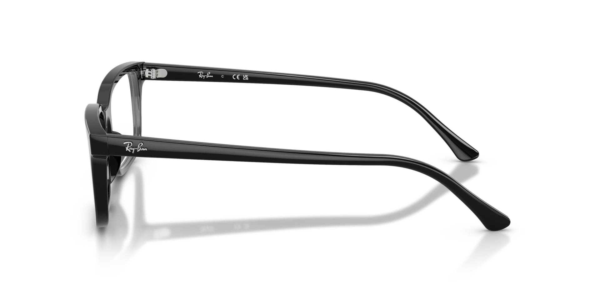 RB5445 Black AcetateEyeglass Frames for Glasses Direct, Side View
