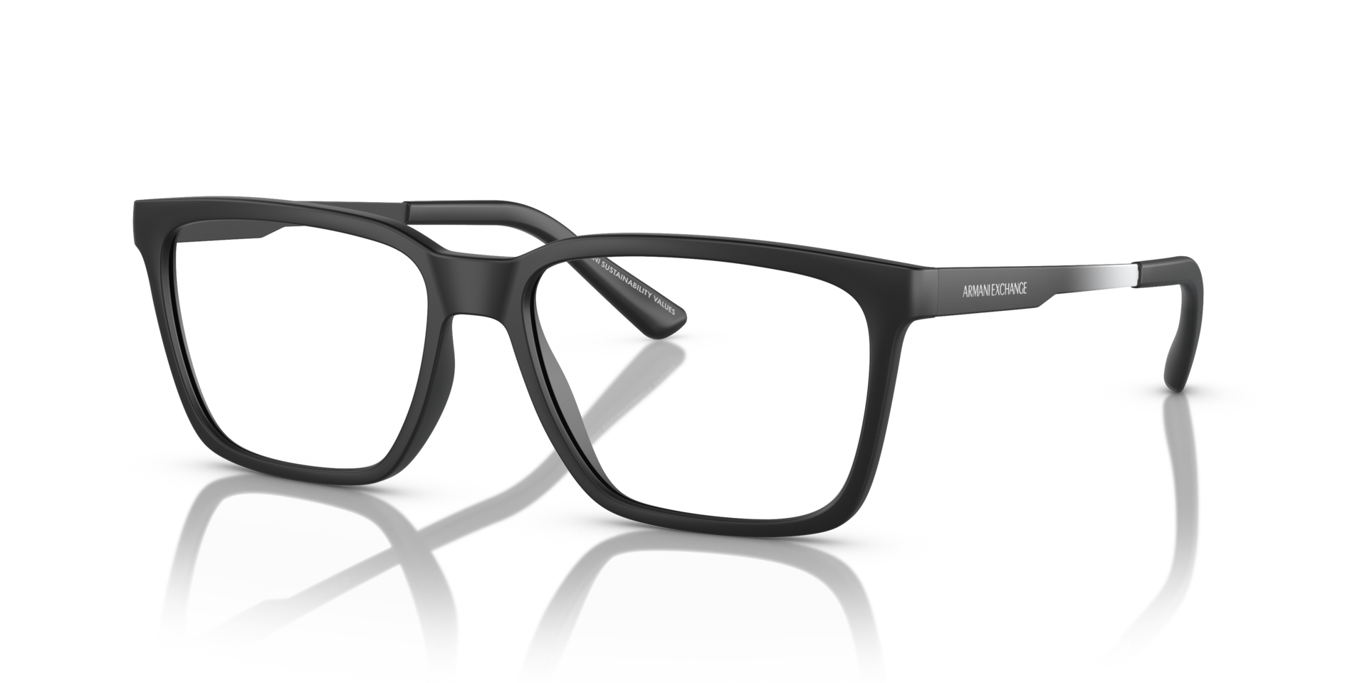 AX3103 Matte Black PlasticEyeglass Frames for Glasses Direct, Angle View