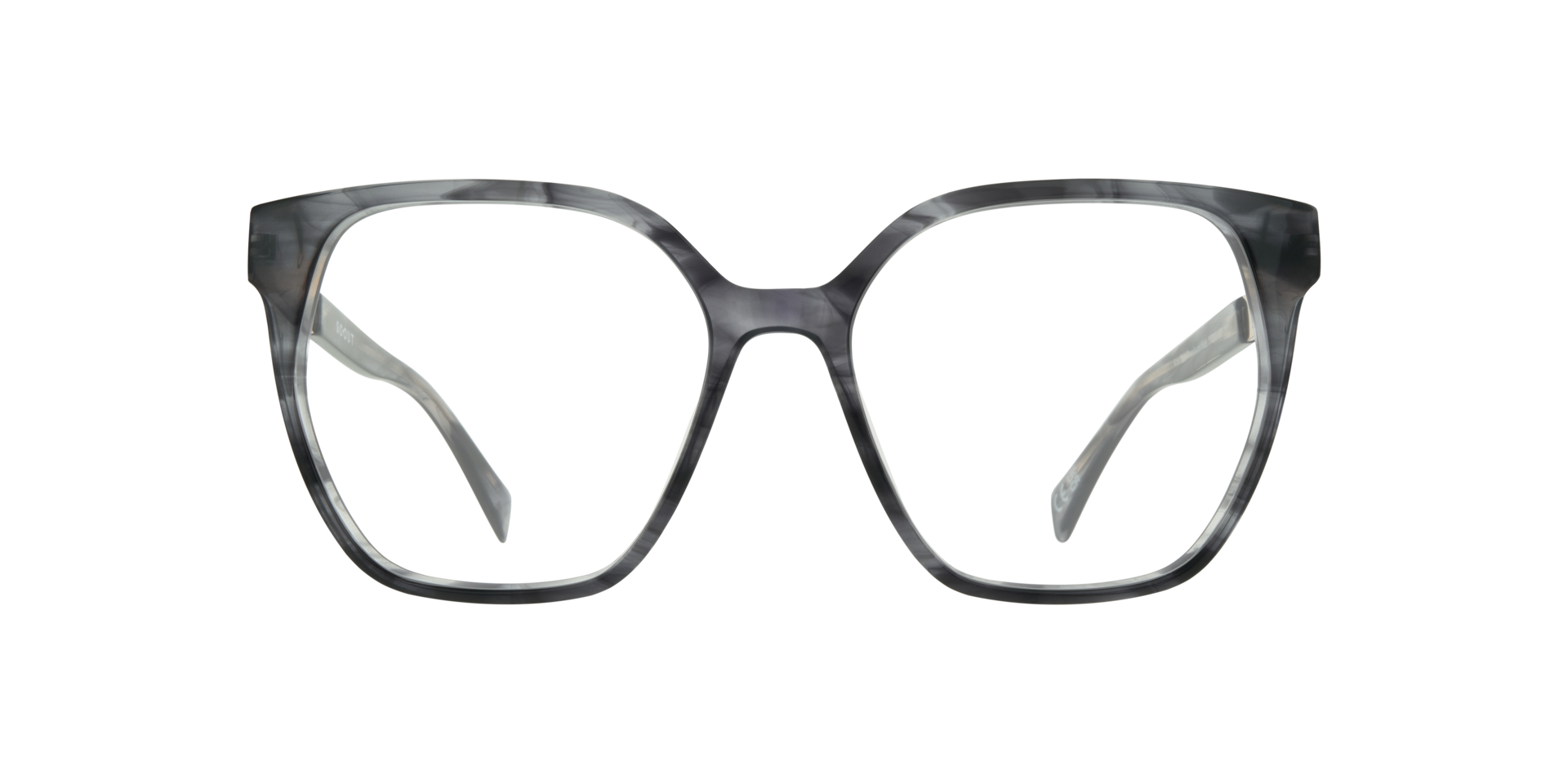 Kim Horn Translucent Grey AcetateEyeglass Frames for Glasses Direct, Front View