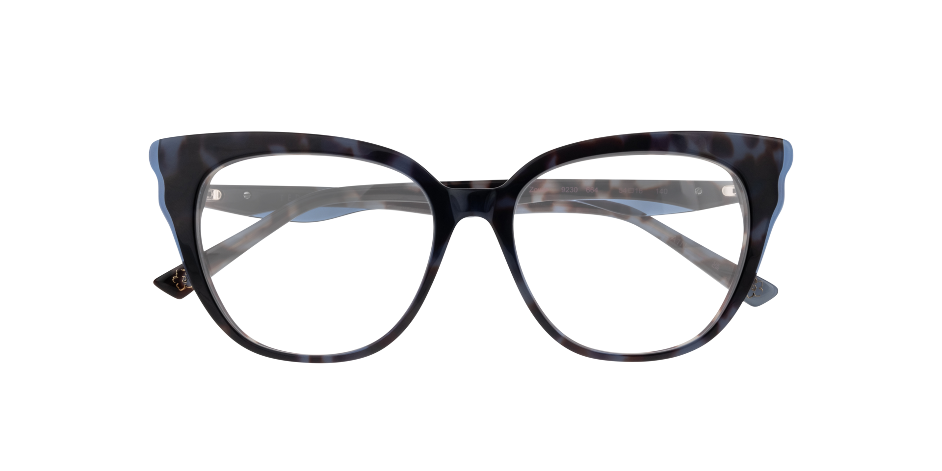 TB9230 Blue AcetateEyeglass Frames for Glasses Direct, Closed View