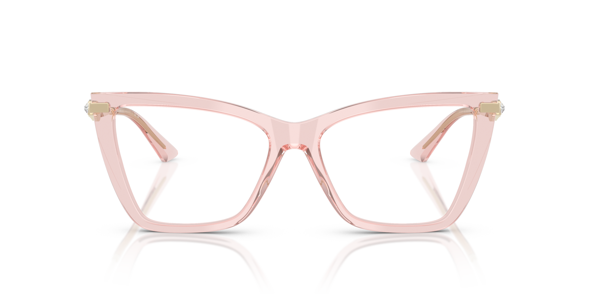 JC3020B Transparent Pink AcetateEyeglass Frames for Glasses Direct, Front View