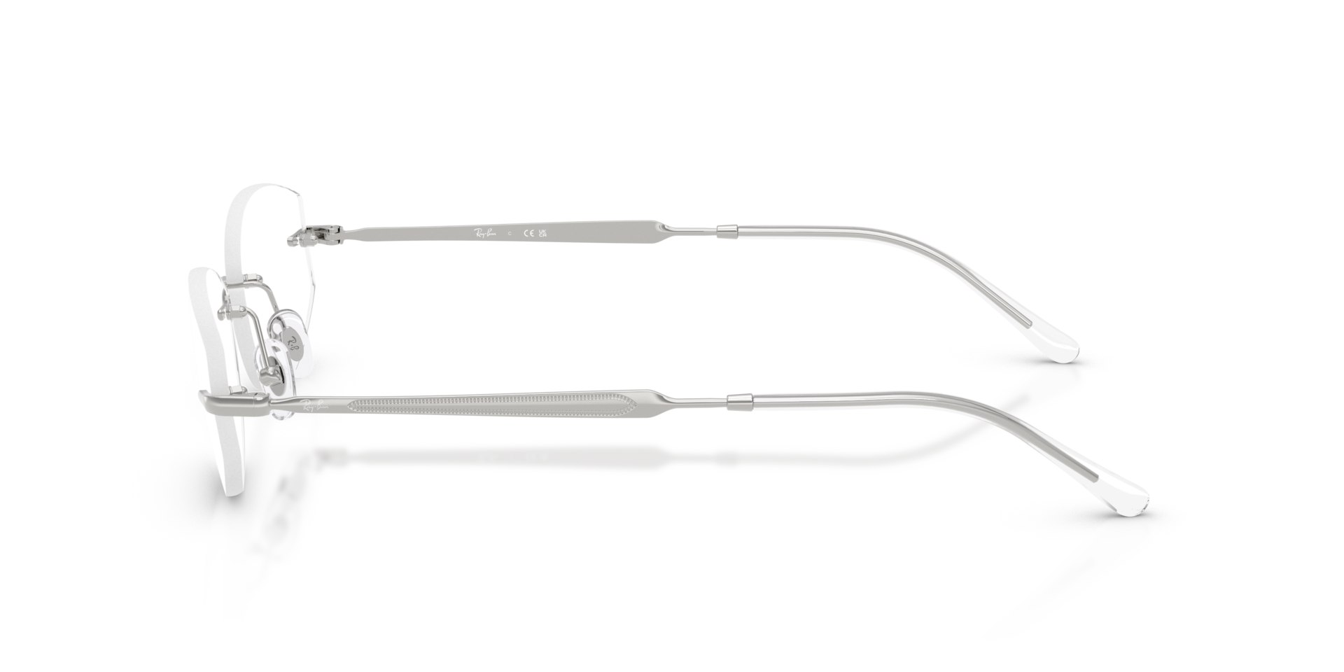 RB3792V Silver MetalEyeglass Frames for Glasses Direct, Side View