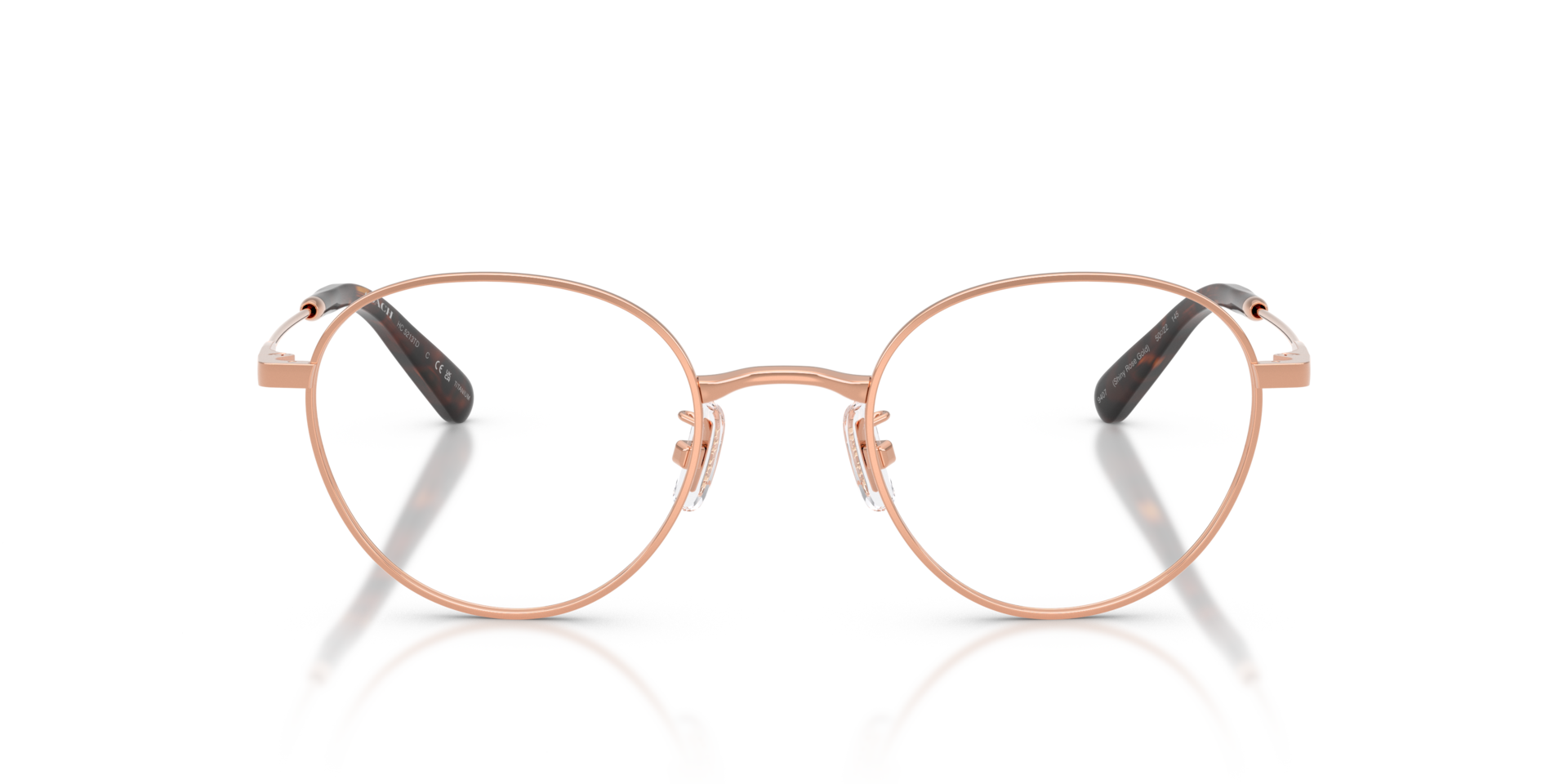 HC5213TD Shiny Rose Gold TitaniumEyeglass Frames for Glasses Direct, Front View