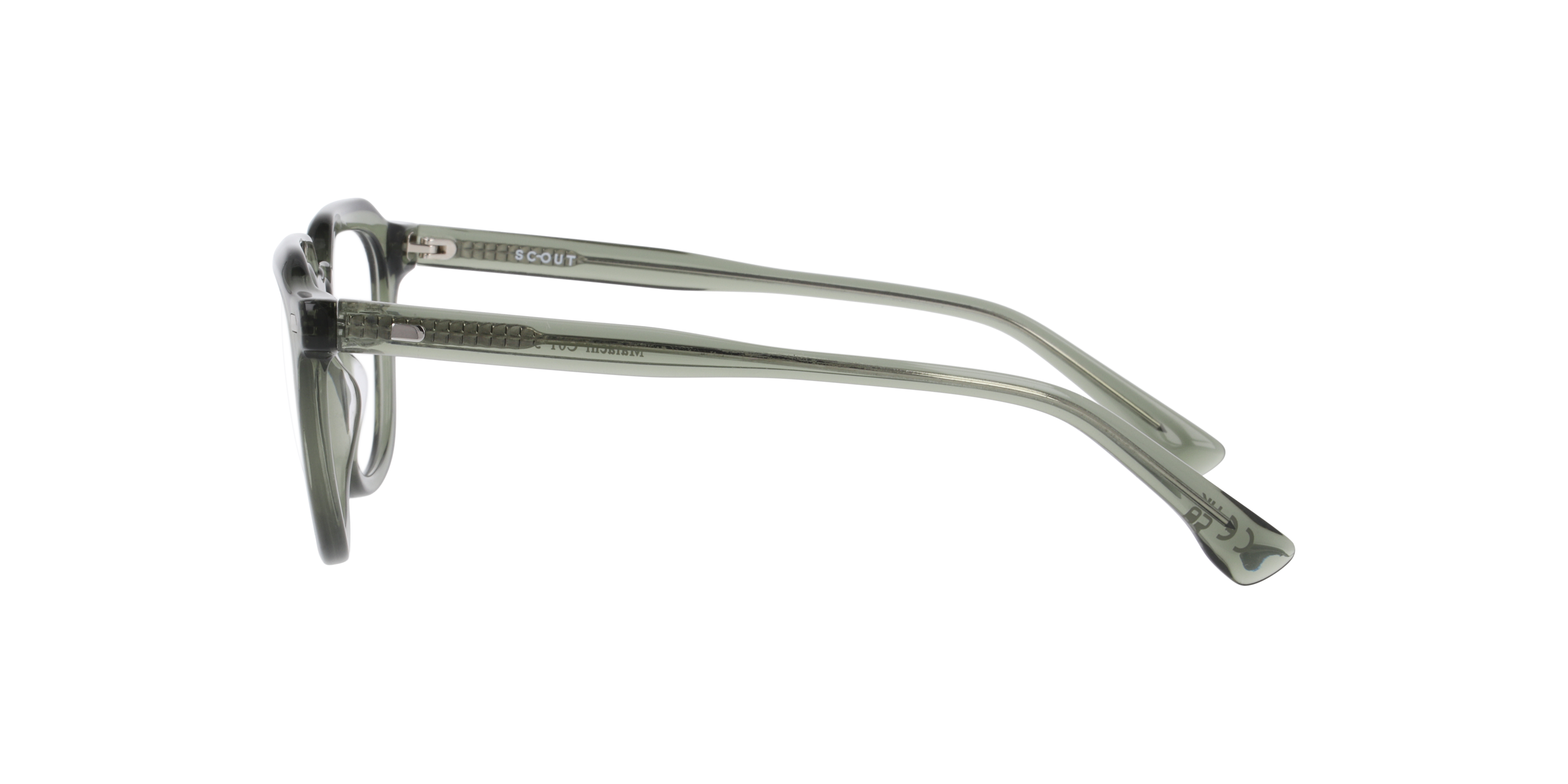 Malachi Crystal Green AcetateEyeglass Frames for Glasses Direct, Side View
