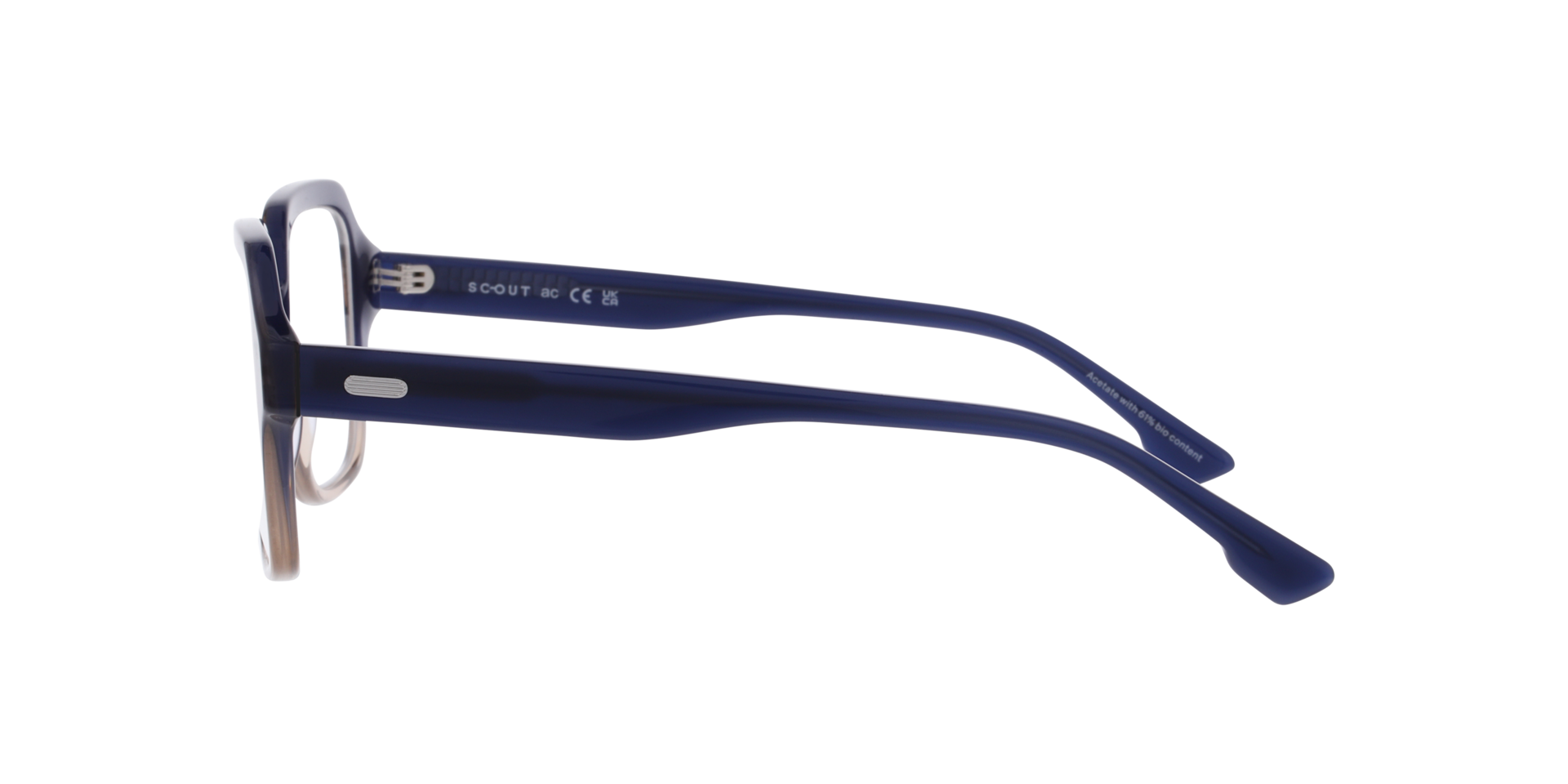 Matisse Gradient Blue Brown AcetateEyeglass Frames for Glasses Direct, Side View
