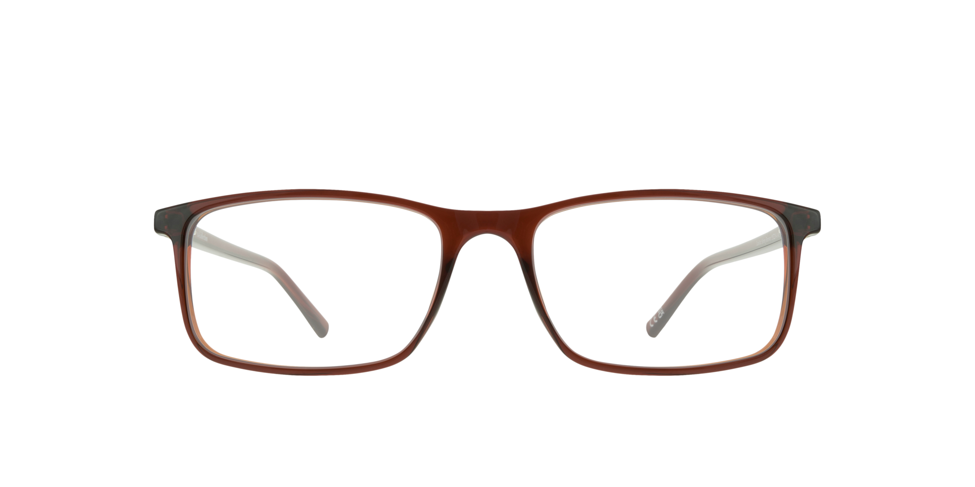 Leslie Shiny Brown PlasticEyeglass Frames for Glasses Direct, Front View