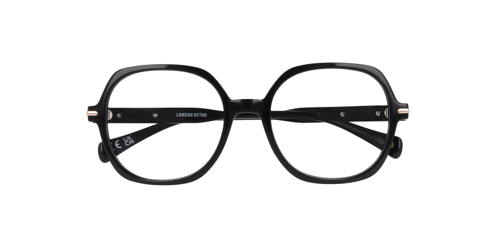 Marble Arch Black AcetateEyeglass Frames for Glasses Direct, Closed View