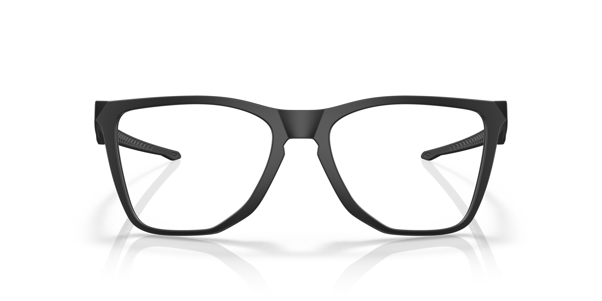 The Cut Satin Black PlasticEyeglass Frames for Glasses Direct, Front View