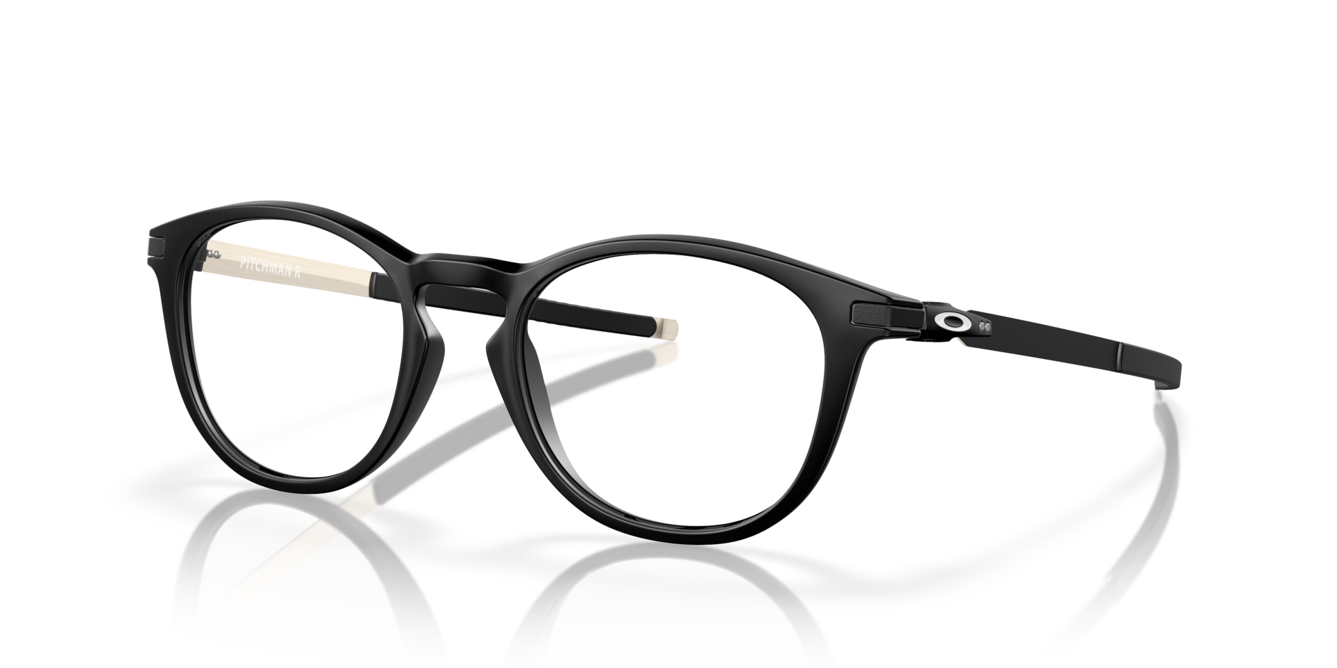 Pitchman™ R Satin Black PlasticEyeglass Frames for Glasses Direct, Angle View