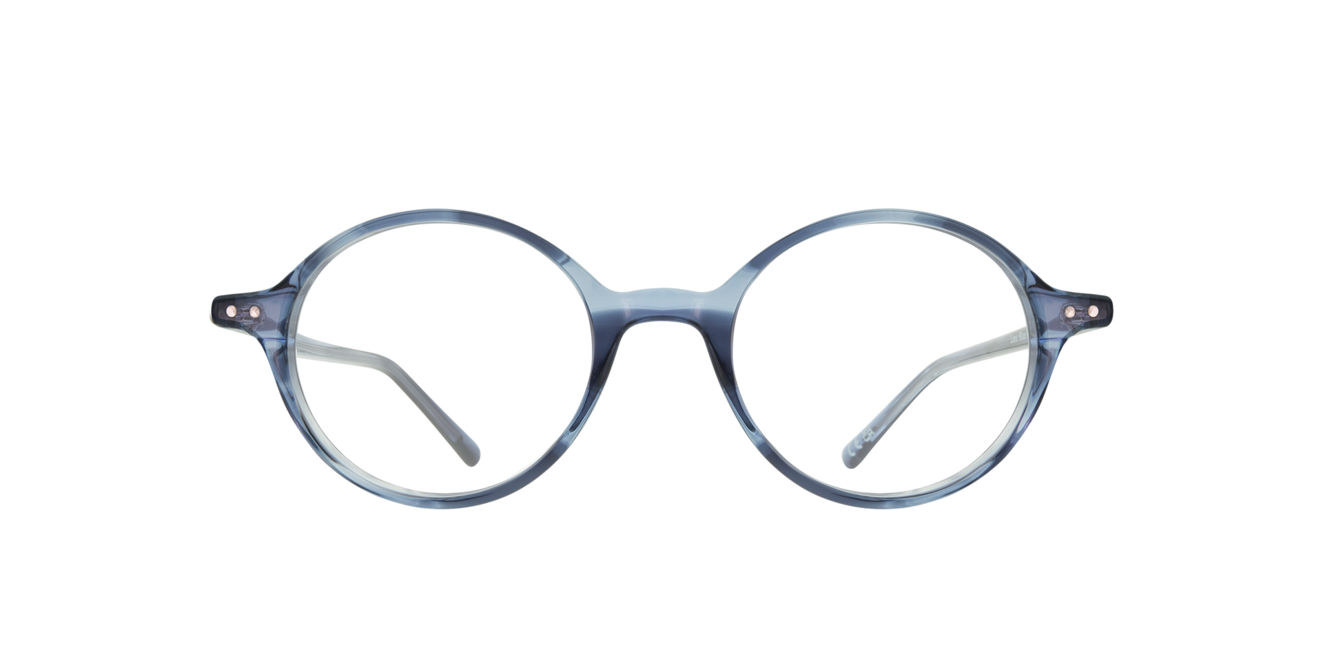 Lane Blue & Silver AcetateEyeglass Frames for Glasses Direct, Front View