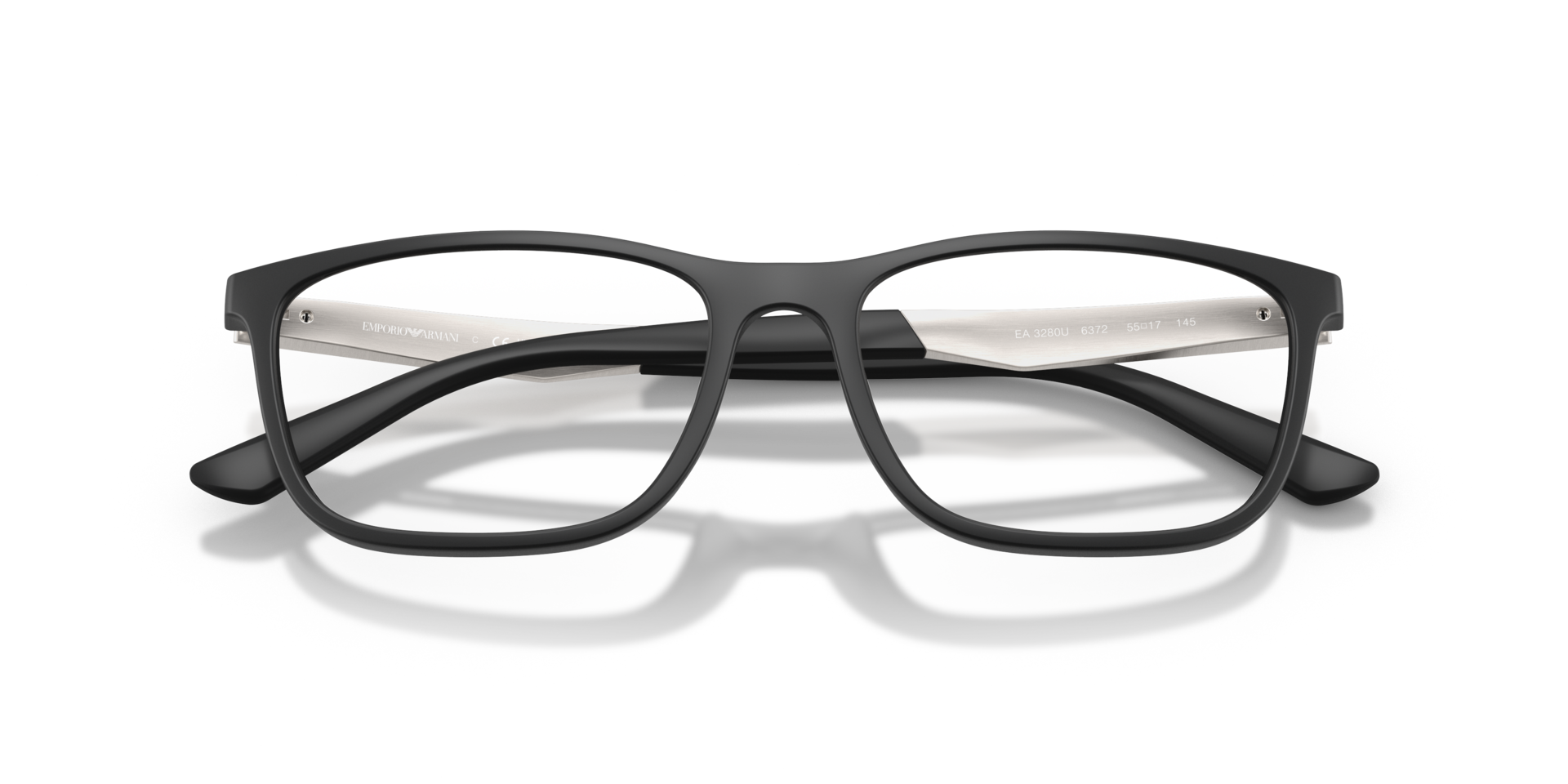 EA3280U Matte Black PlasticEyeglass Frames for Glasses Direct, Closed View