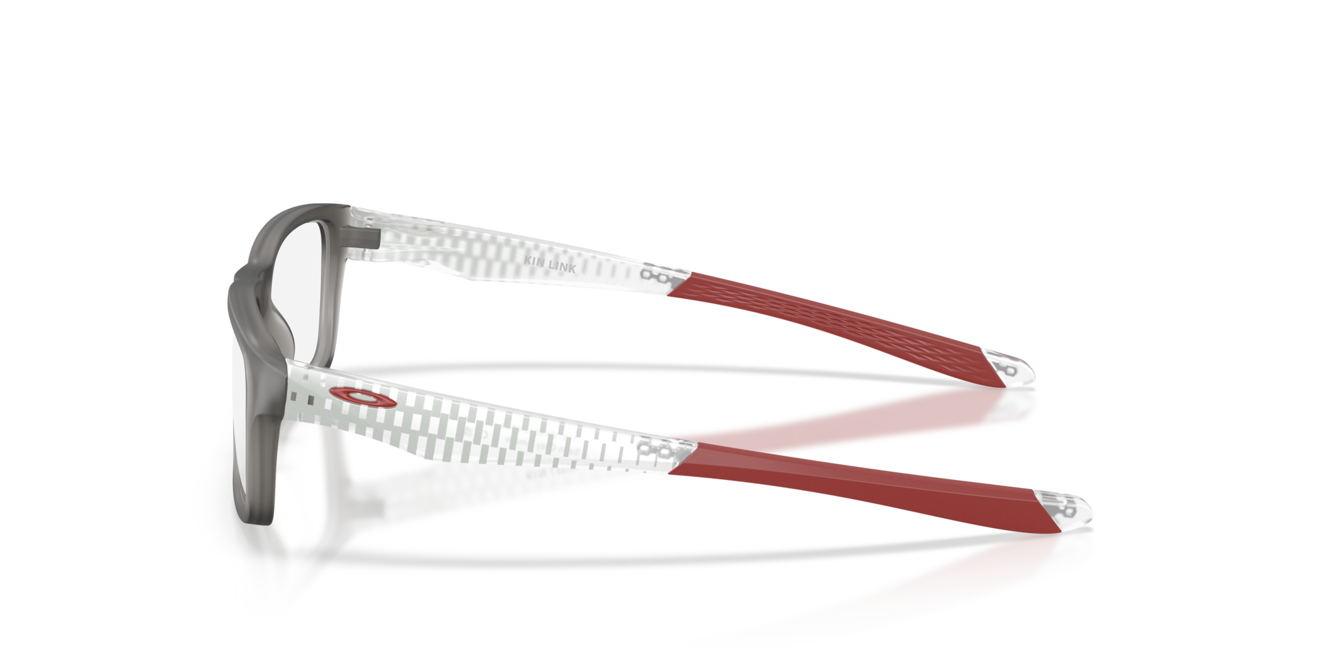 Kin Link Basecamp Collection Matte Grey Smoke PlasticEyeglass Frames for Glasses Direct, Side View