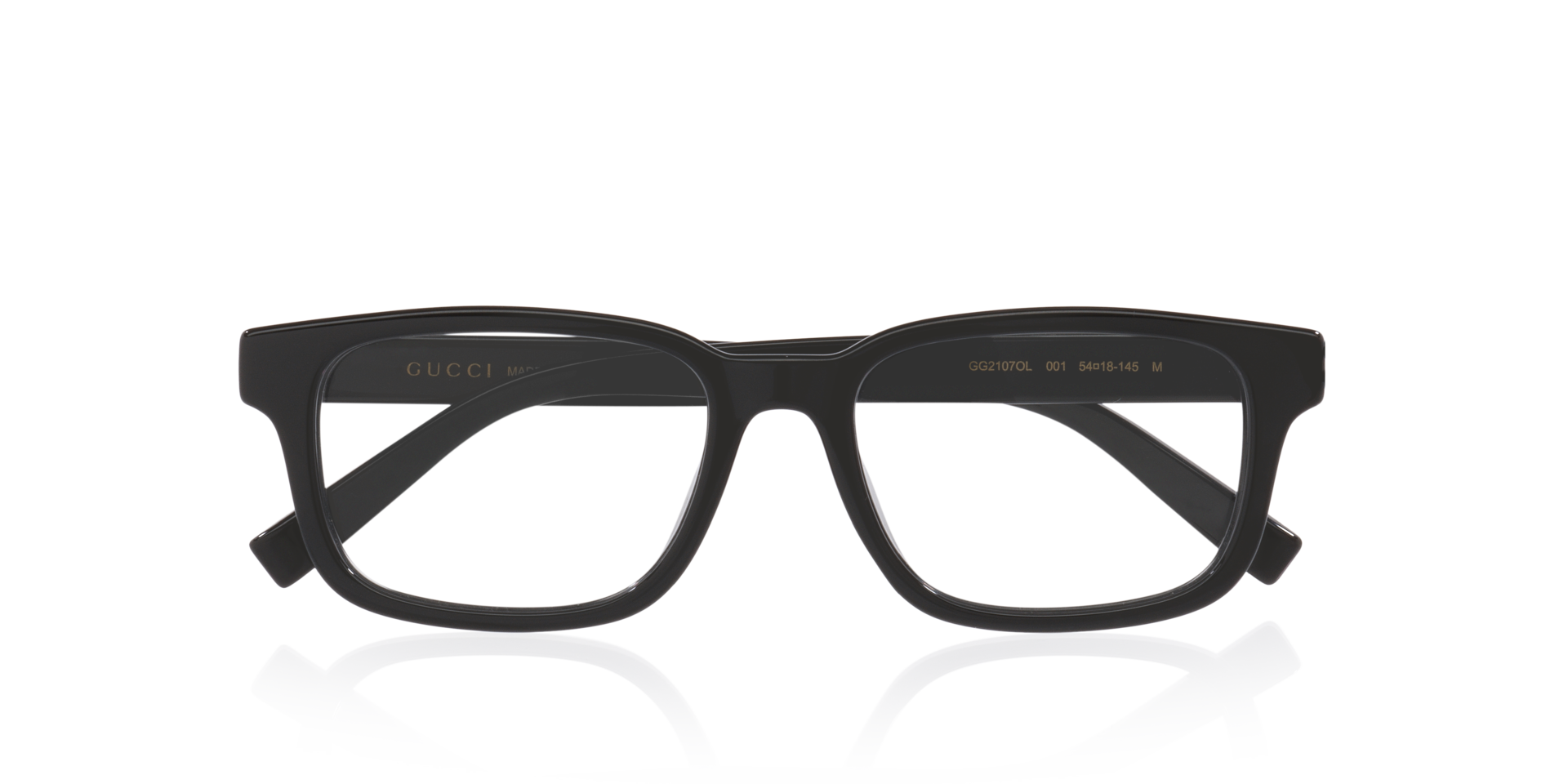 Gg2107Ol Black PlasticEyeglass Frames for Glasses Direct, Closed View