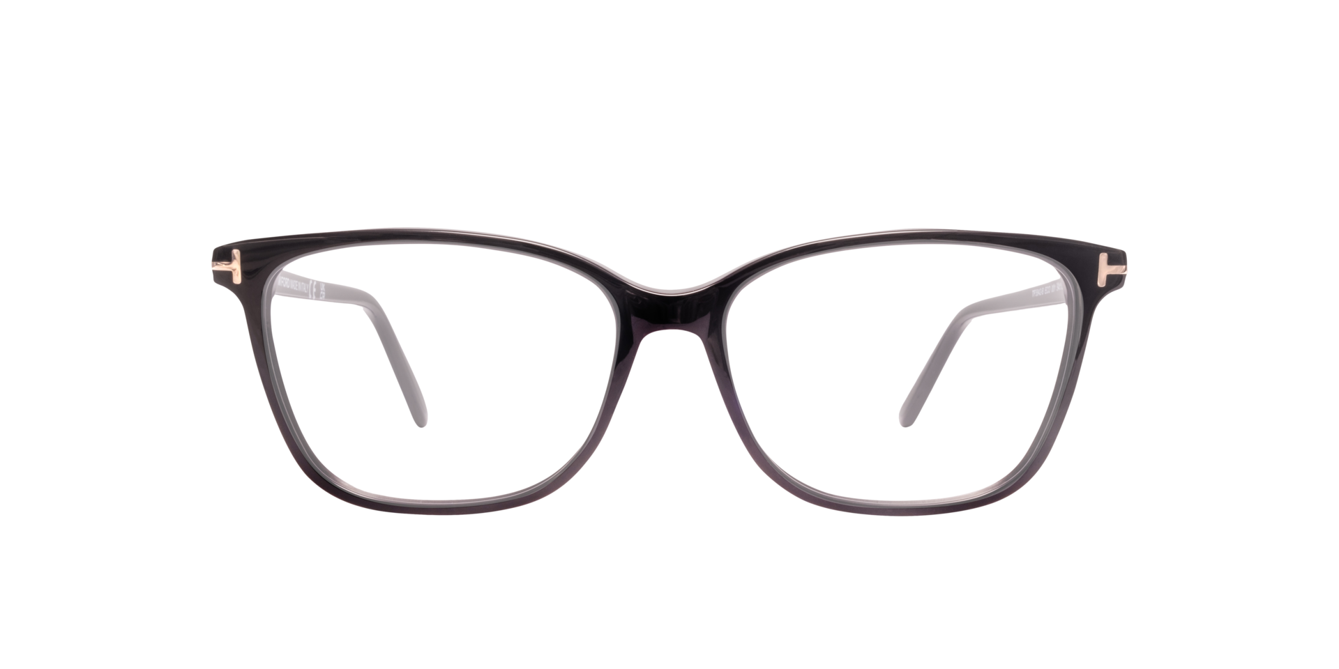 FT5842-B_54001 Black AcetateEyeglass Frames for Glasses Direct, Front View
