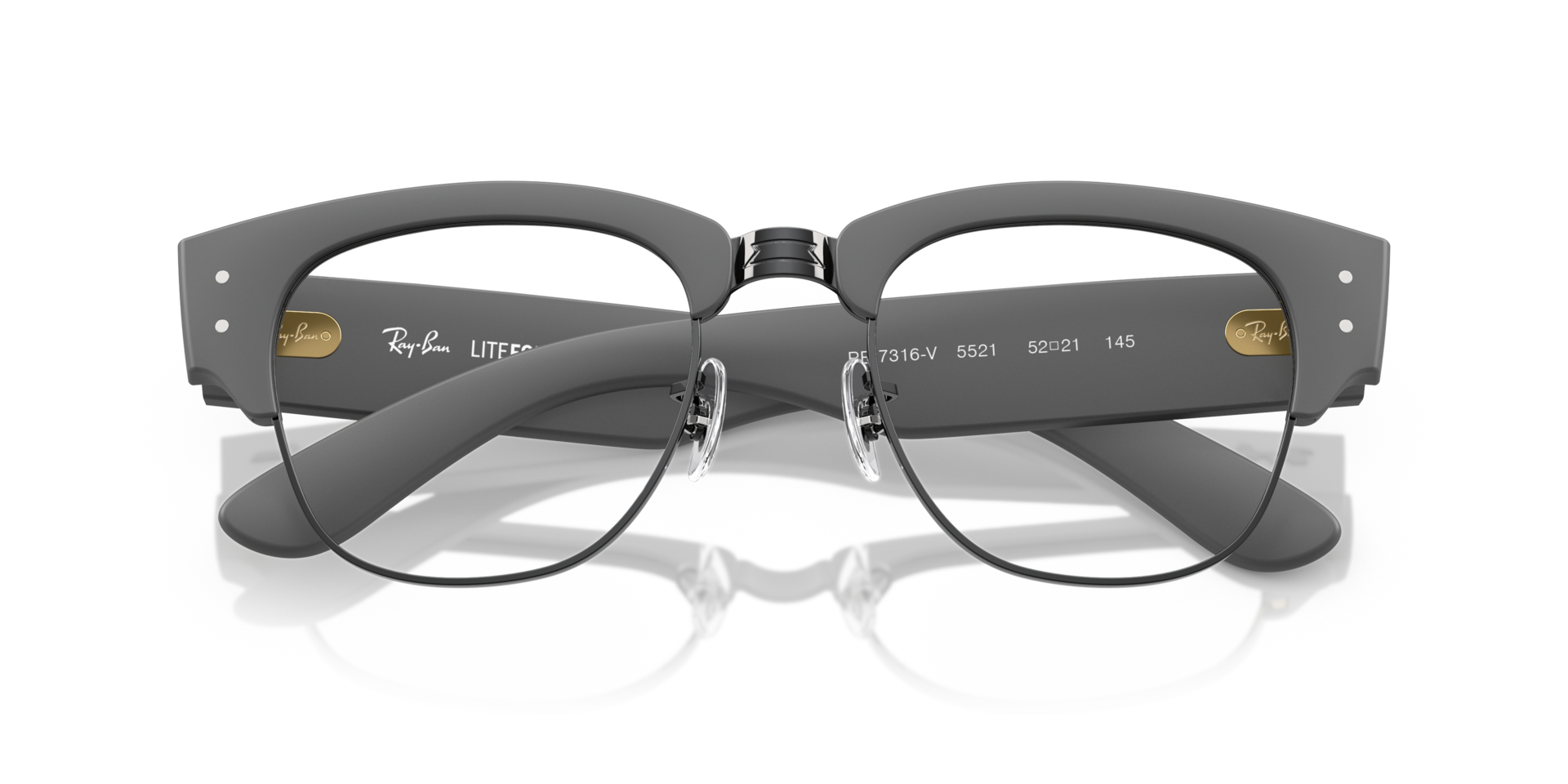 RB7316V Sand Grey On Black PlasticEyeglass Frames for Glasses Direct, Closed View