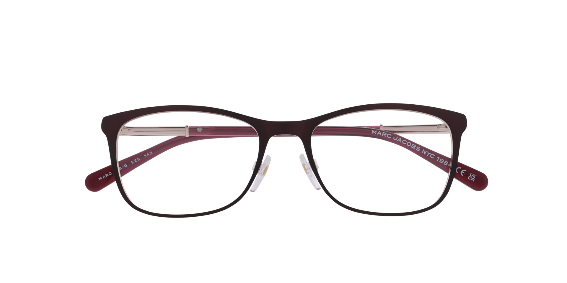 MARC 898/G Burgundy MetalEyeglass Frames for Glasses Direct, Closed View