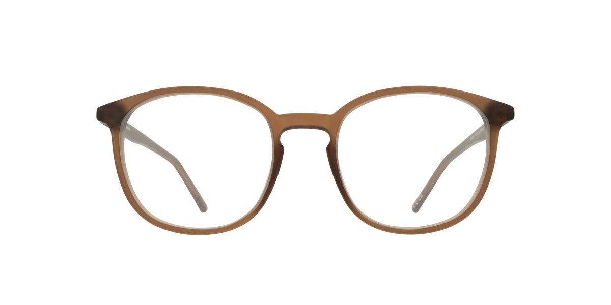 Matte Light Brown square Plastic eyeglasses Online - Full Rim - Kinsley