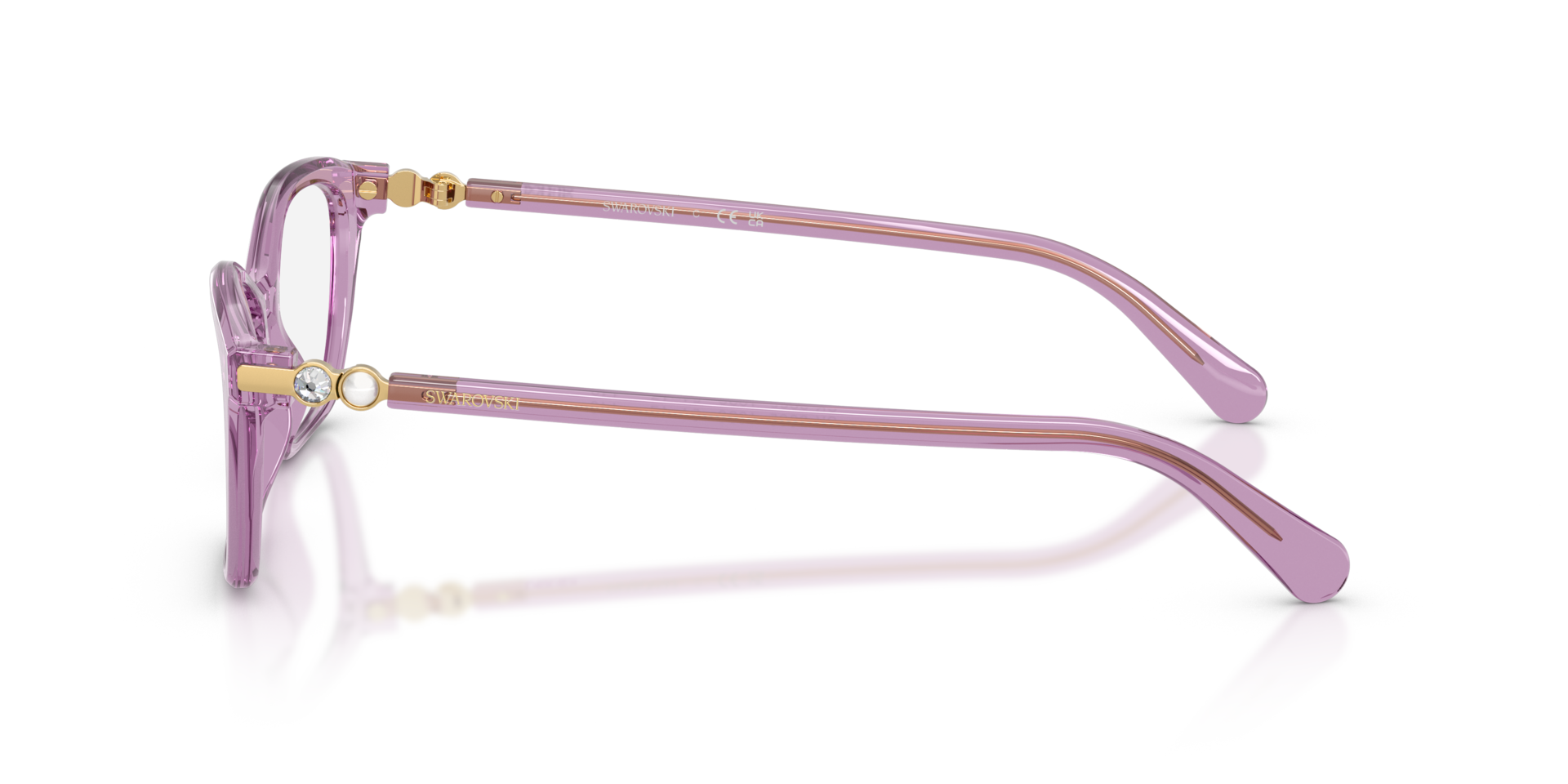 SK2065 Transparent Amethyst AcetateEyeglass Frames for Glasses Direct, Side View