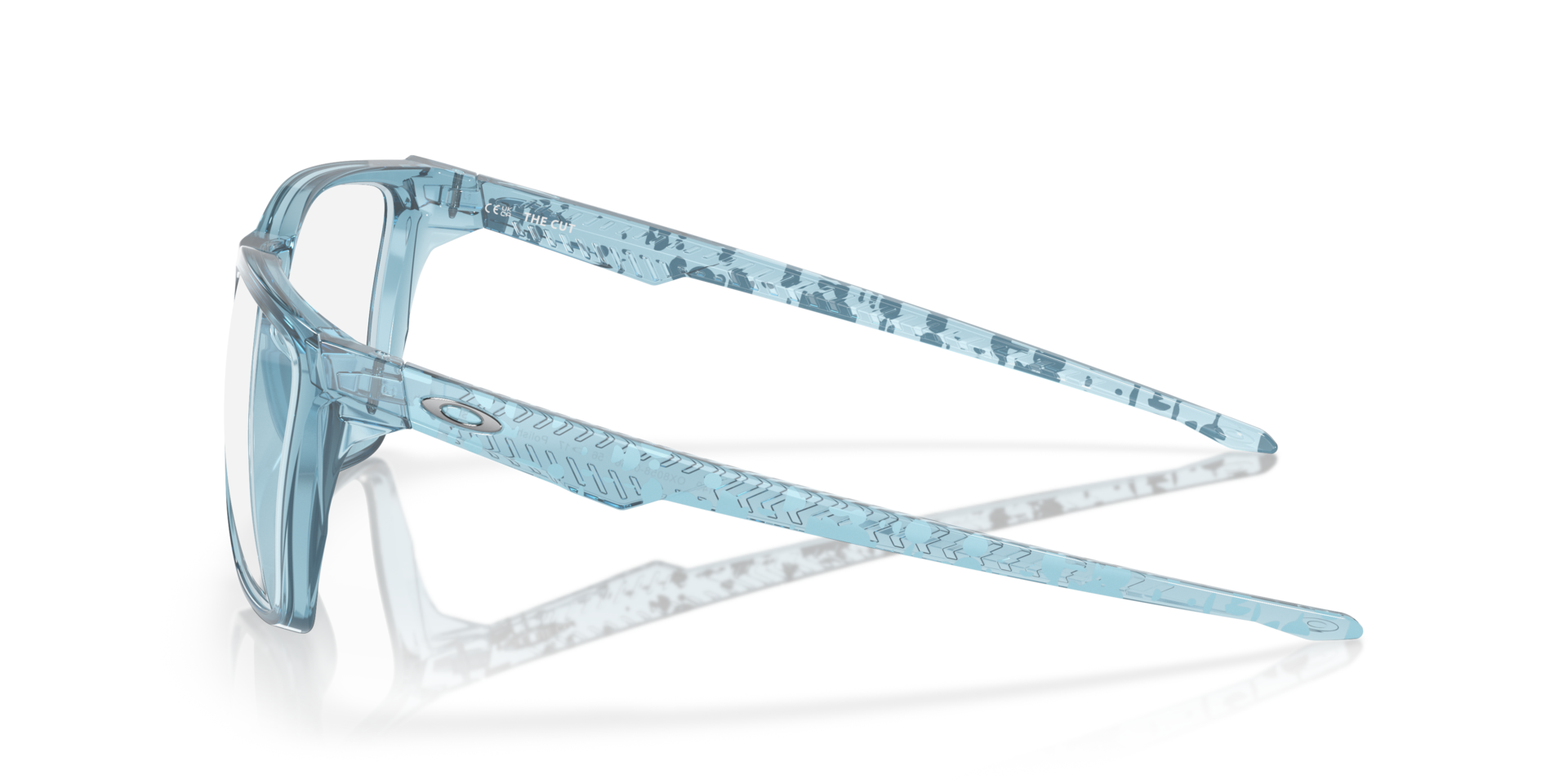 The Cut Polished Trans Stonewash PlasticEyeglass Frames for Glasses Direct, Side View