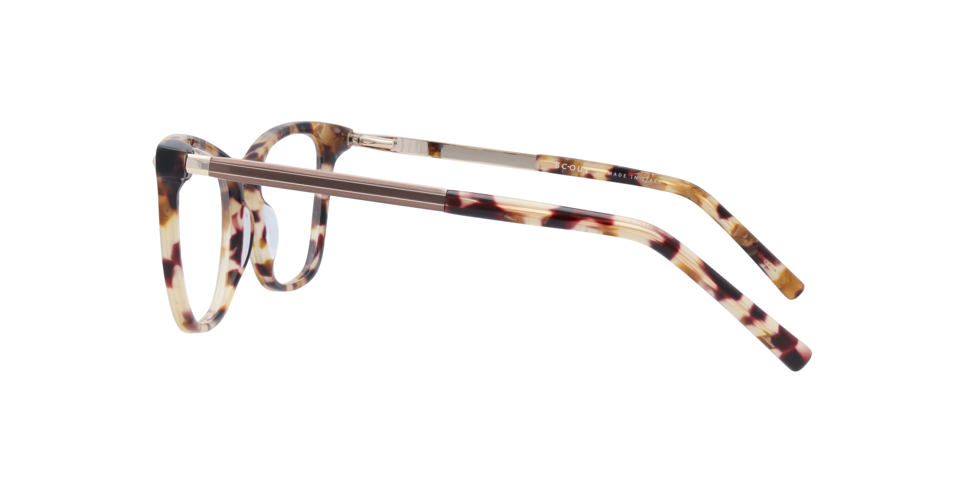 Pompei Tortoise AcetateEyeglass Frames for Glasses Direct, Side View