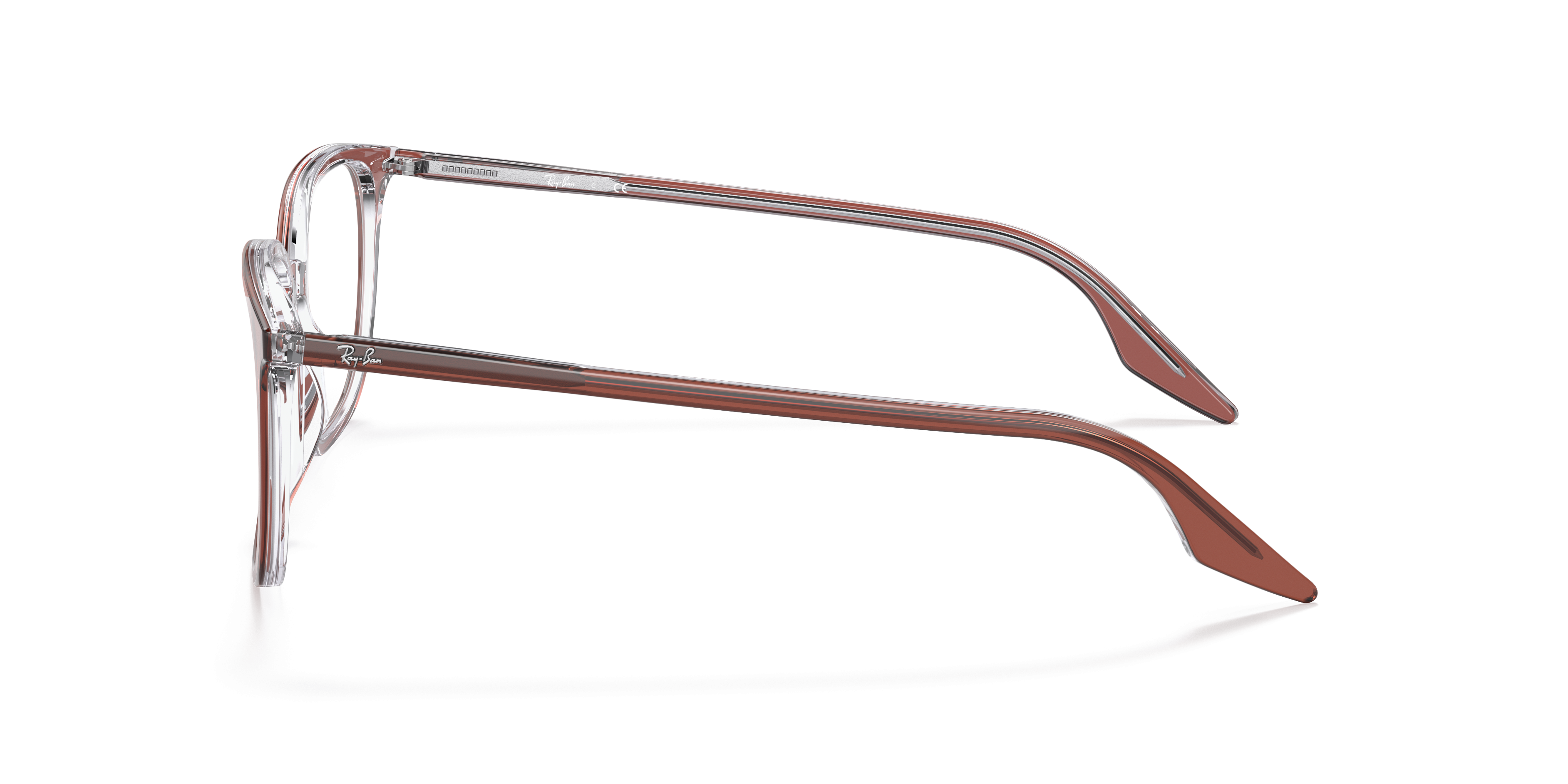 RB5406 Brown On Transparent AcetateSunglass Frames for Glasses Direct, Side View