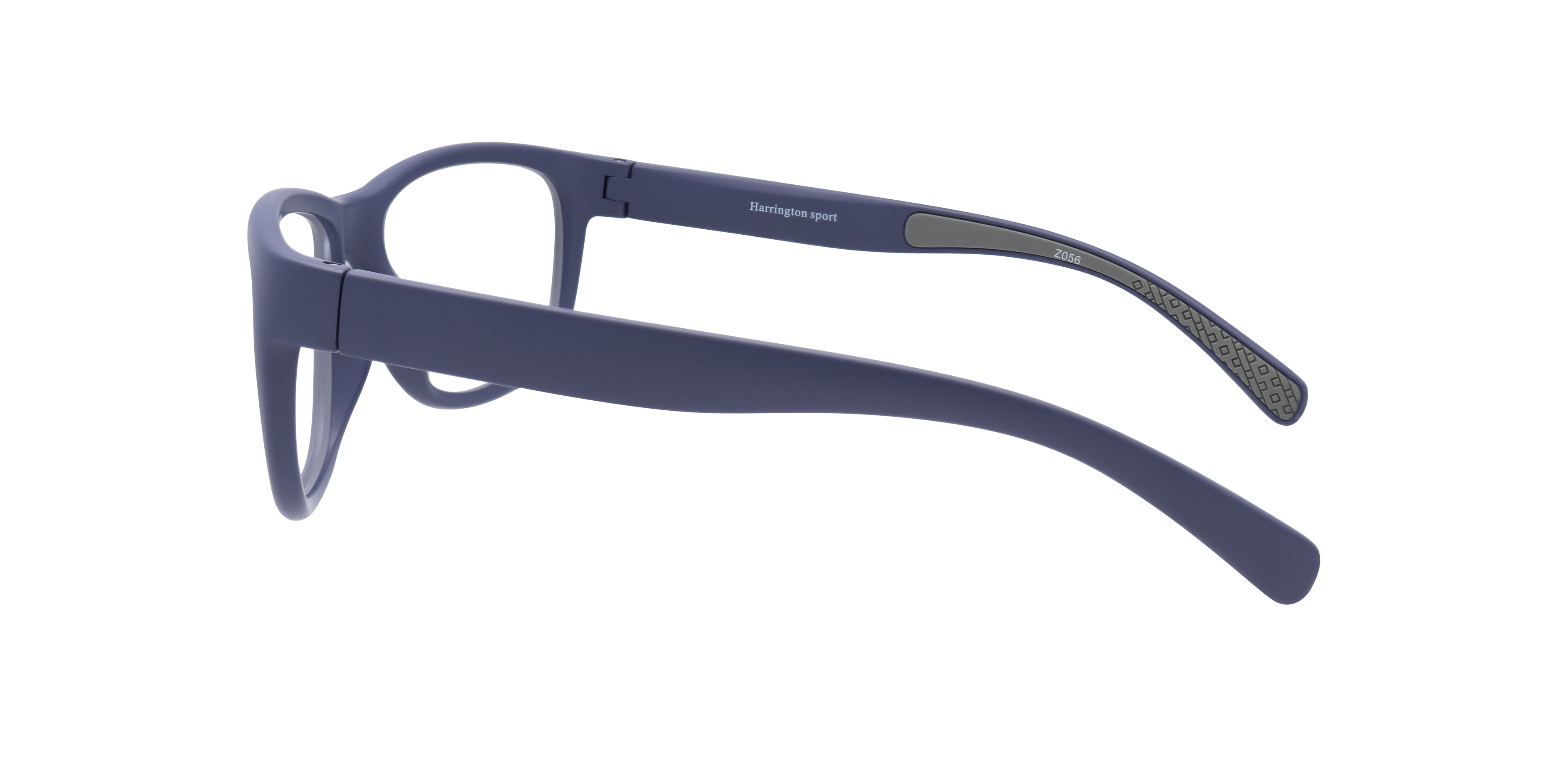 Pulse Dark Blue & Grey PlasticEyeglass Frames for Glasses Direct, Side View