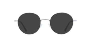 Shiny Silver Everly -  Metal Sunglasses