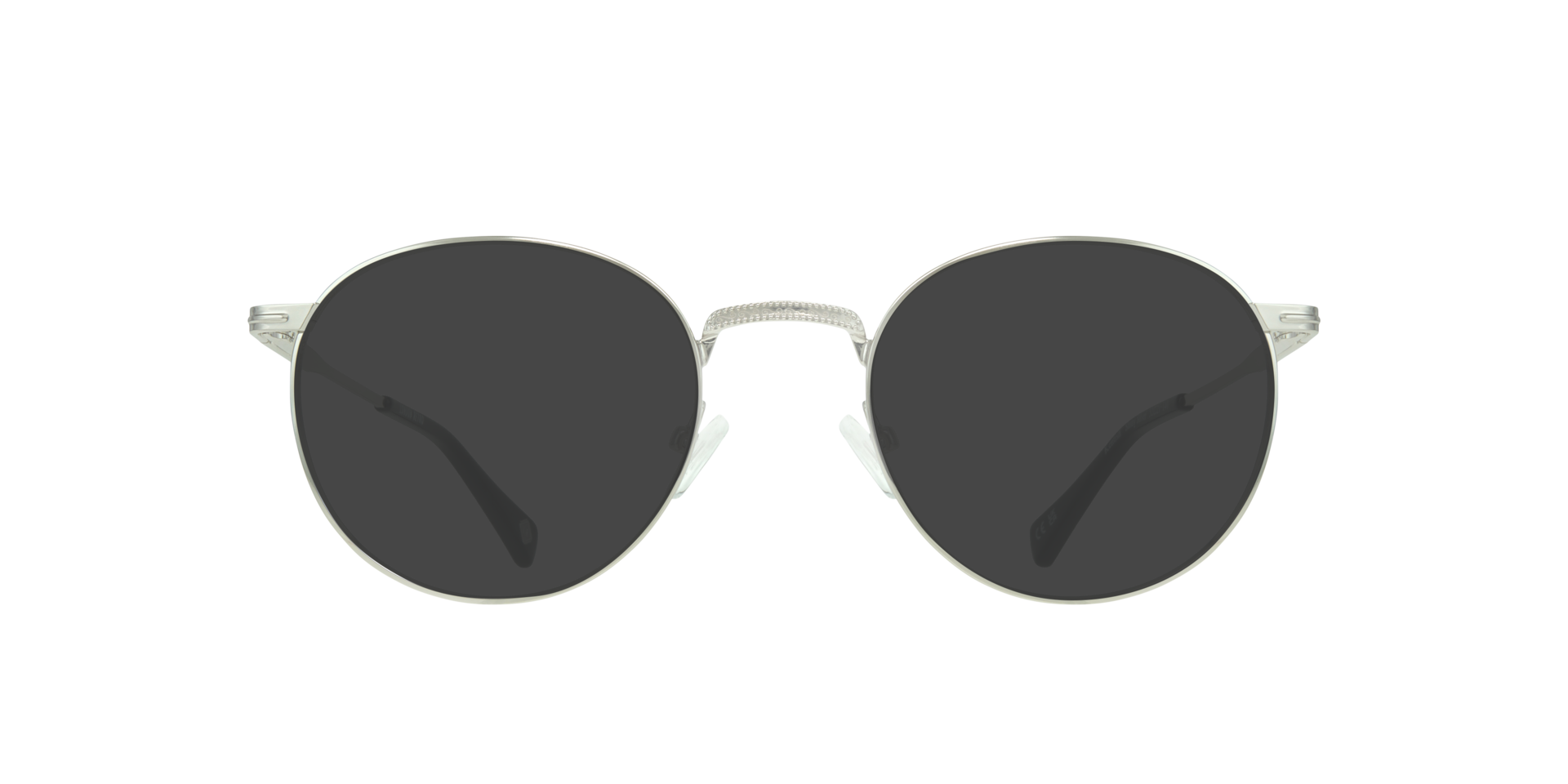 Kentish Shiny Silver MetalEyeglass Frames for Glasses Direct, with Tinted Lenses