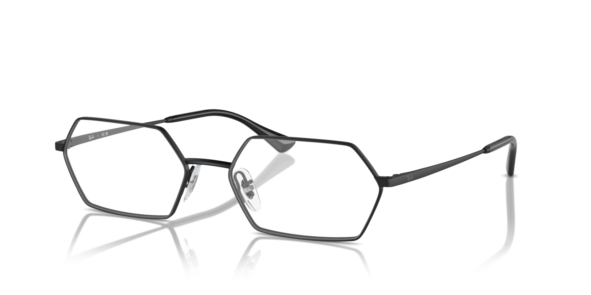 Yevi Optics Black MetalEyeglass Frames for Glasses Direct, Angle View