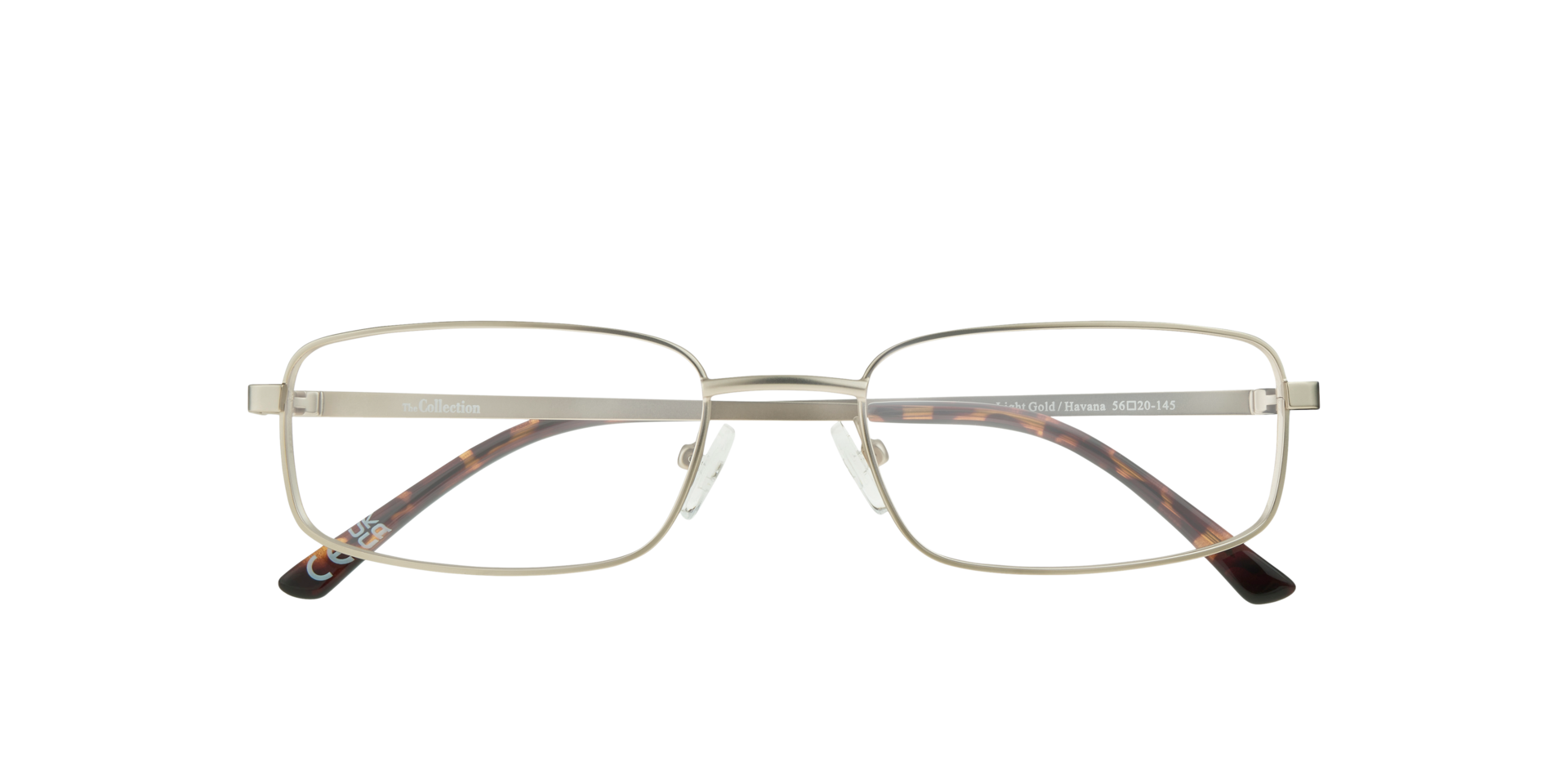 Lance Light Gold & Havana MetalEyeglass Frames for Glasses Direct, Closed View