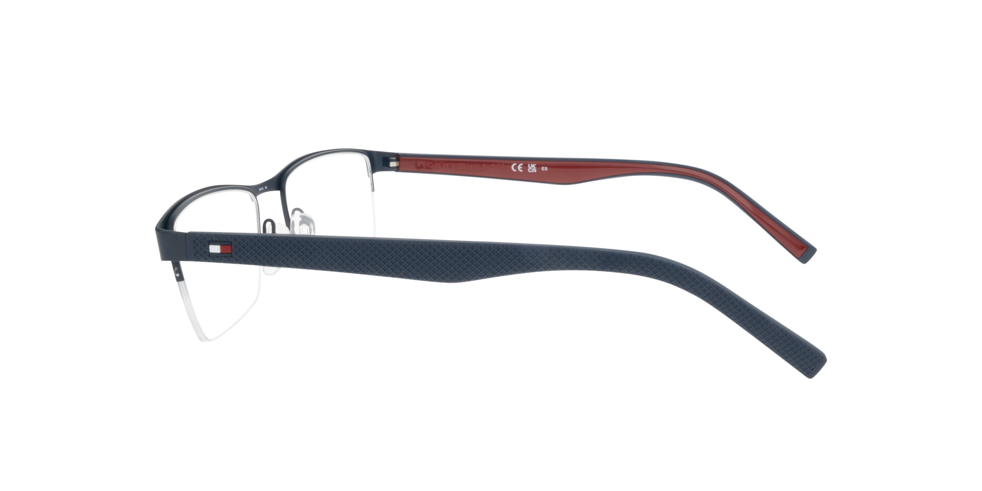 TH 2047 Red Blue MetalEyeglass Frames for Glasses Direct, Side View