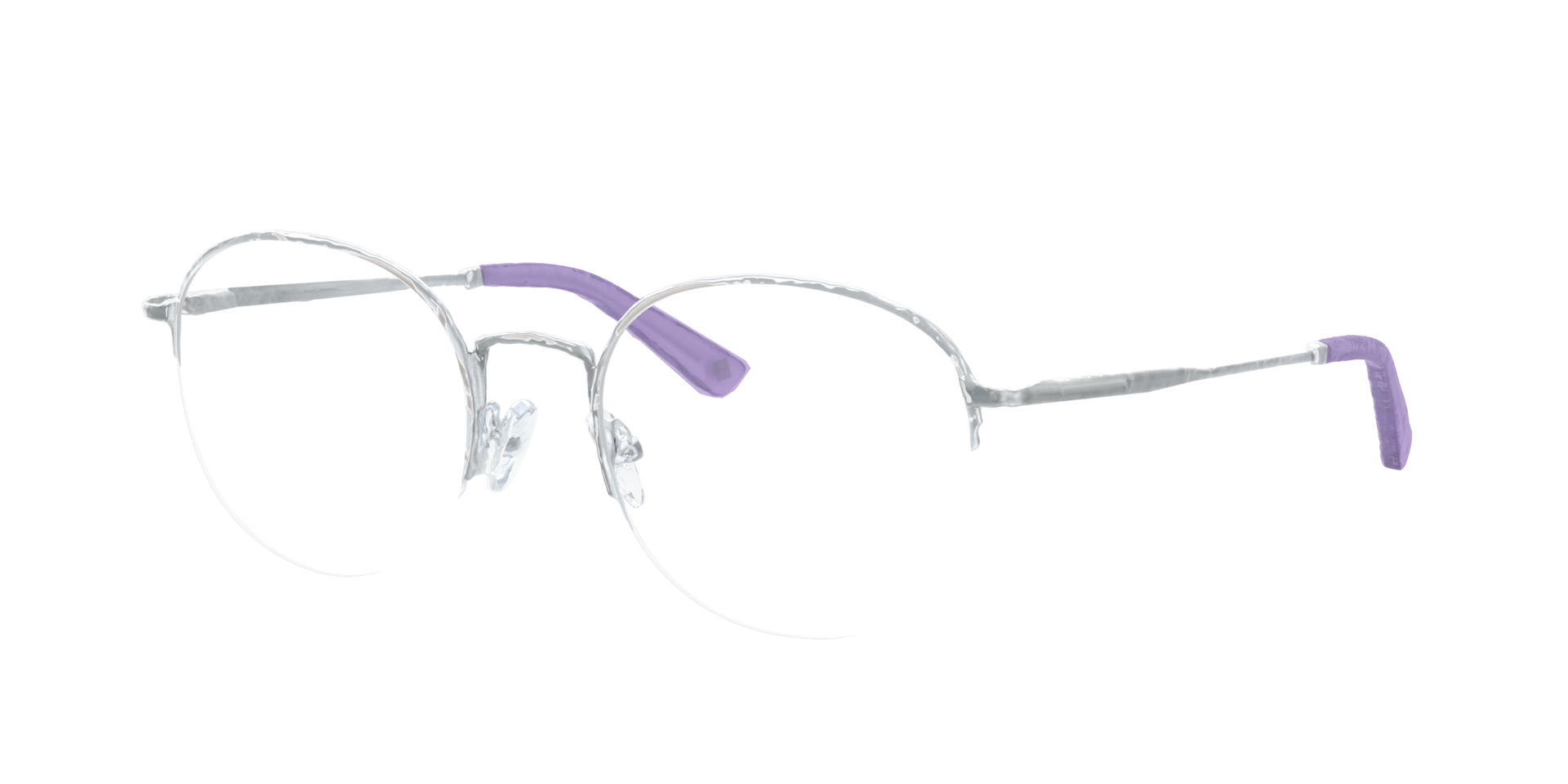 Moorgate Silver MetalEyeglass Frames for Glasses Direct, Angle View
