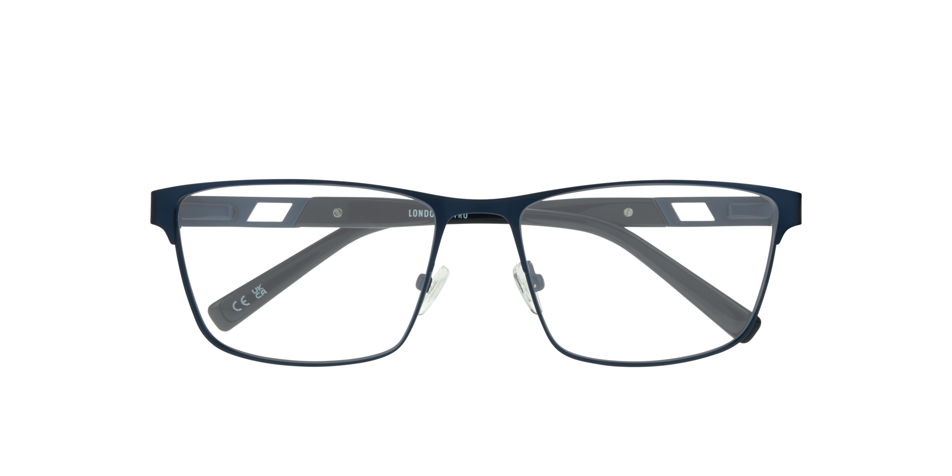 Ken Matte Navy MetalEyeglass Frames for Glasses Direct, Closed View
