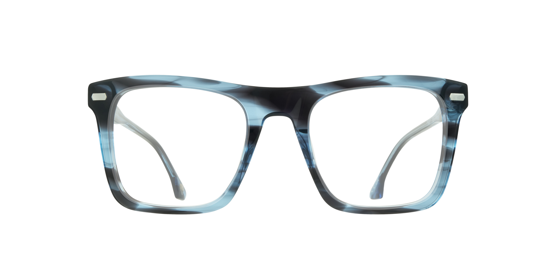 Jagger Blue Horn AcetateEyeglass Frames for Glasses Direct, Front View