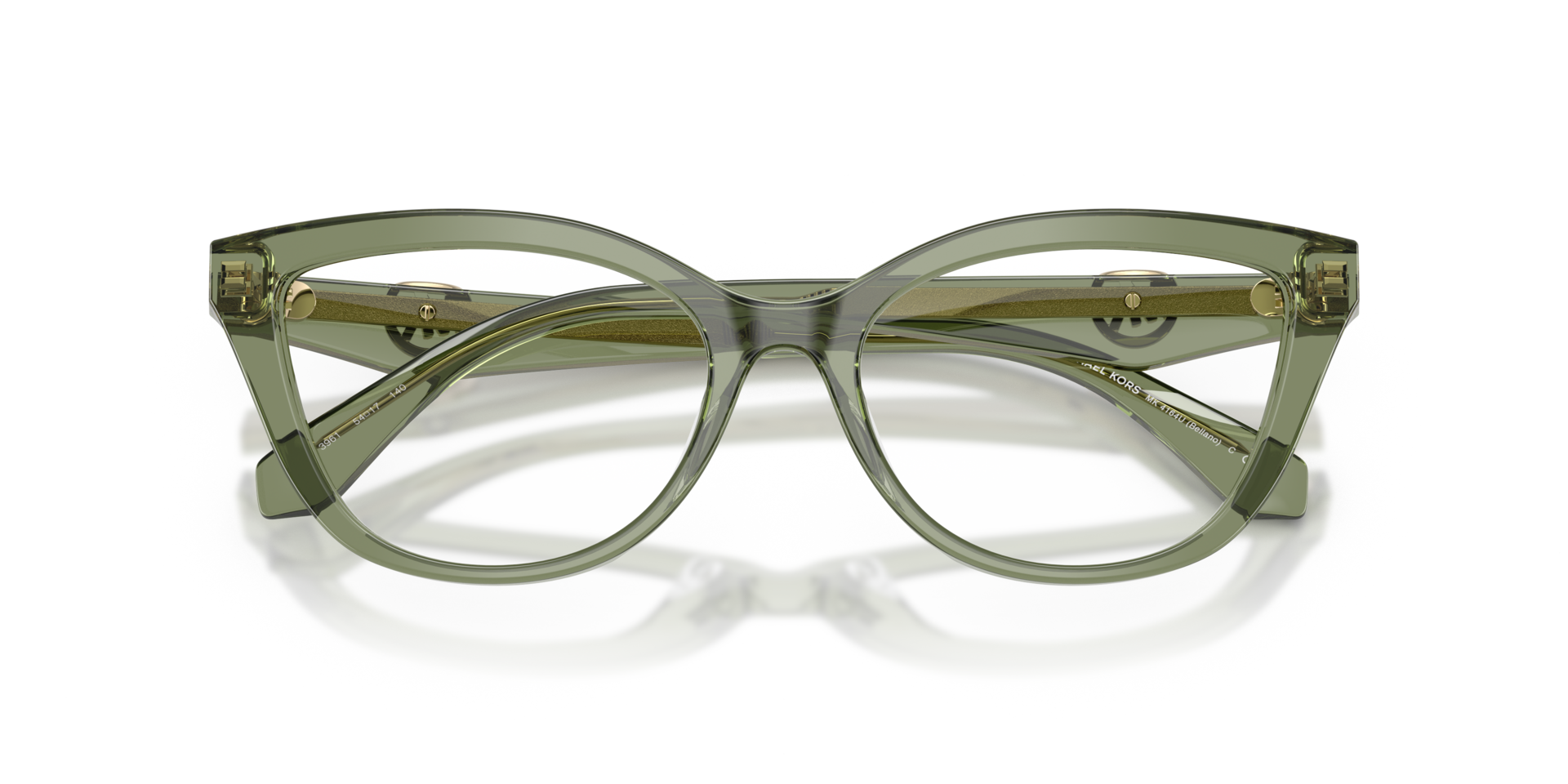 MK4164U Green Transparent AcetateEyeglass Frames for Glasses Direct, Closed View