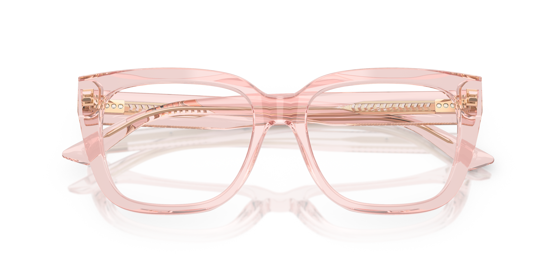 JC3019B Transparent Pink AcetateEyeglass Frames for Glasses Direct, Closed View