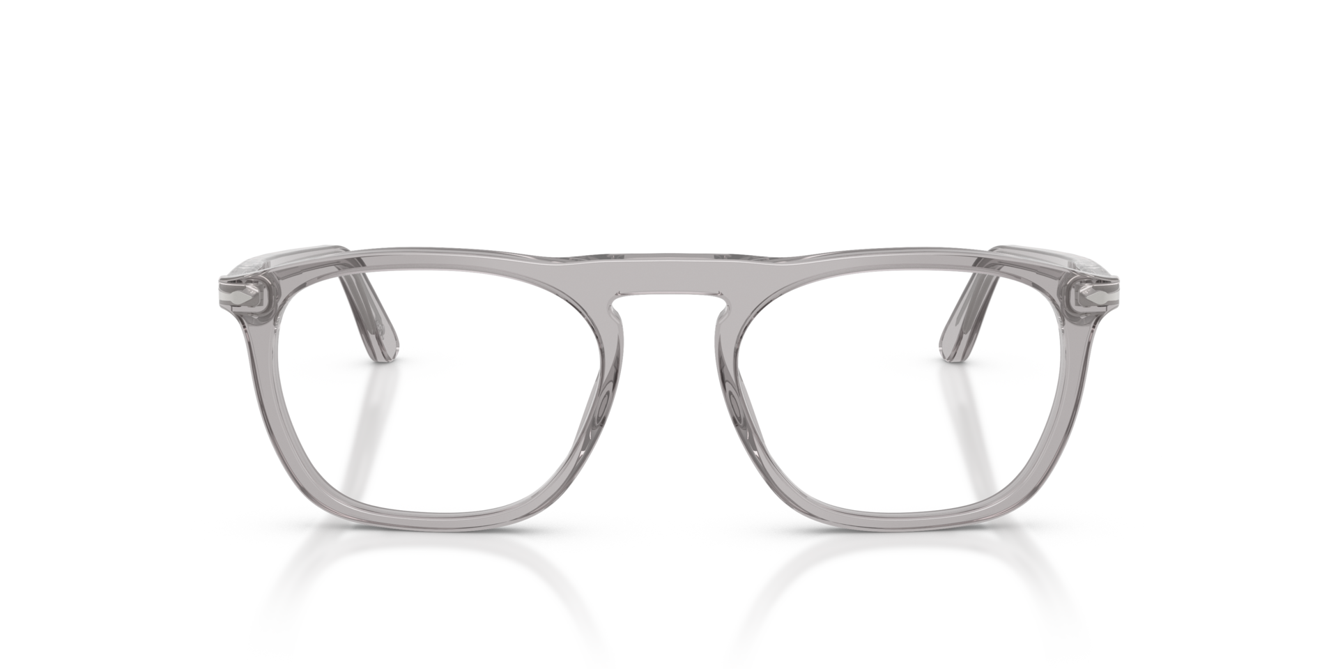 PO3391V Transparent Grey AcetateEyeglass Frames for Glasses Direct, Front View