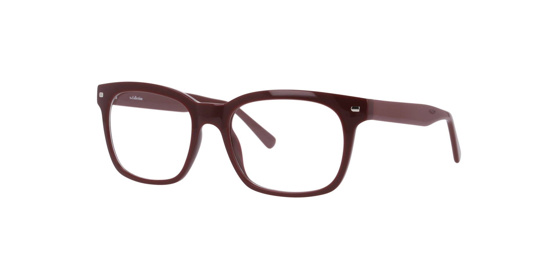 Mason Dark Burgundy PlasticEyeglass Frames for Glasses Direct, Angle View