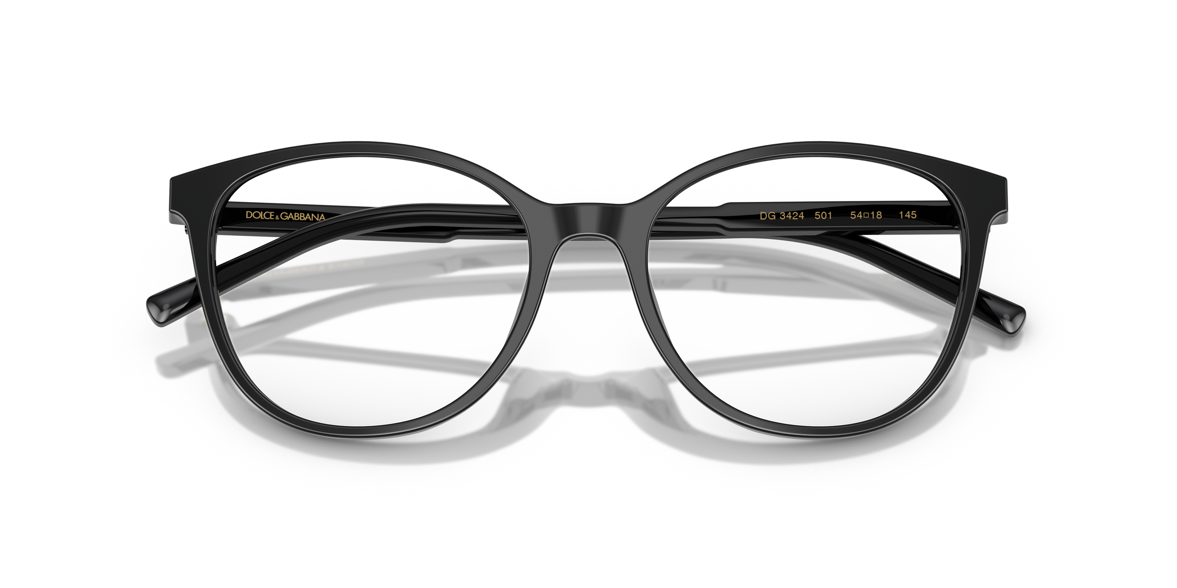 DG3425 Black AcetateEyeglass Frames for Glasses Direct, Closed View